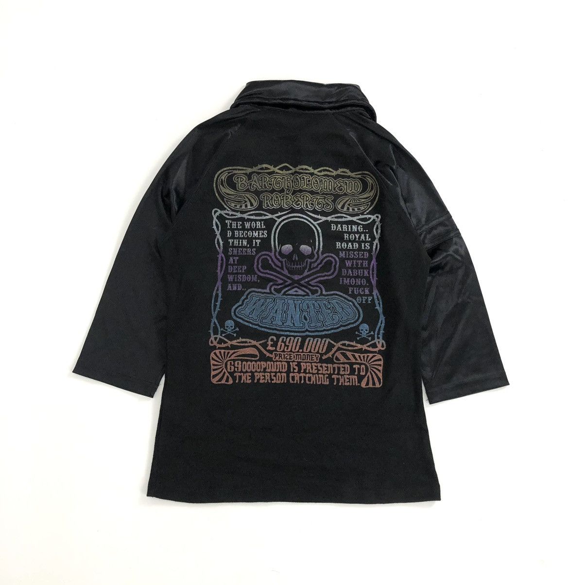 If Six Was Nine × Japanese Brand × Le Grande Bleu (L.G.B.) Xfrm Skulls Jesus Poem Half Lgb Goa Style Button Polo Shirt Size S / US 4 / IT 40 - 1 Thumbnail