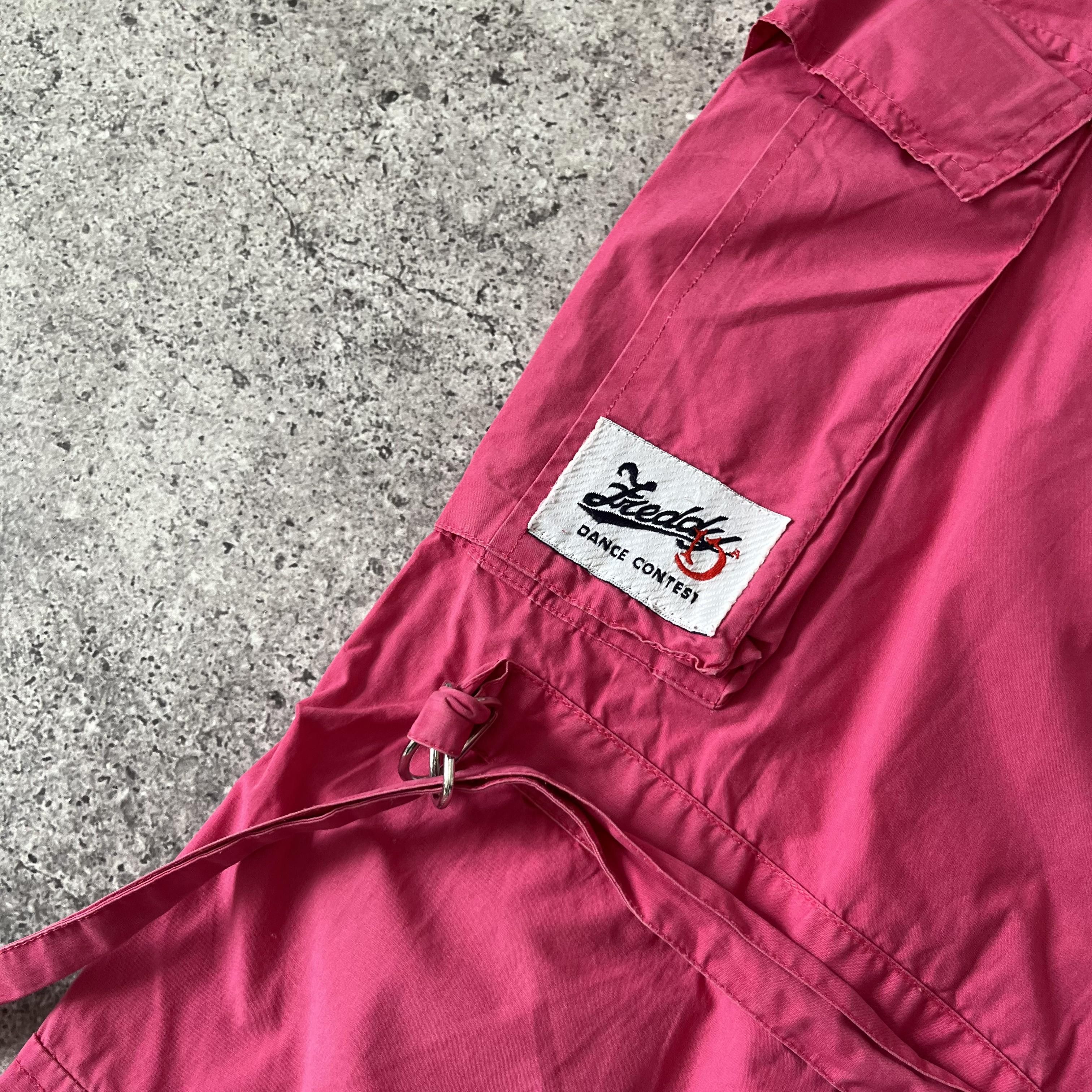 Japanese Brand × Vintage Vintage Y2K Pink Cargo Japanese Style Parachute Pants Size 36" / US 14 / IT 50 - 7 Thumbnail