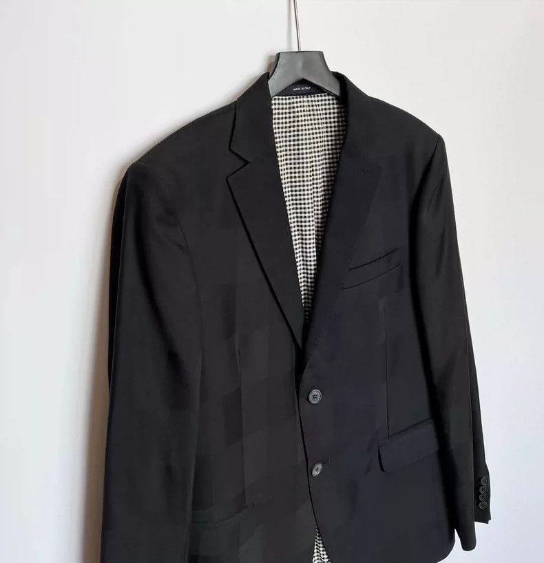 Givenchy Givenchy Givenchy Black Check Pattern Suit Jacket -2507 Size US L / EU 52-54 / 3 - 2 Thumbnail
