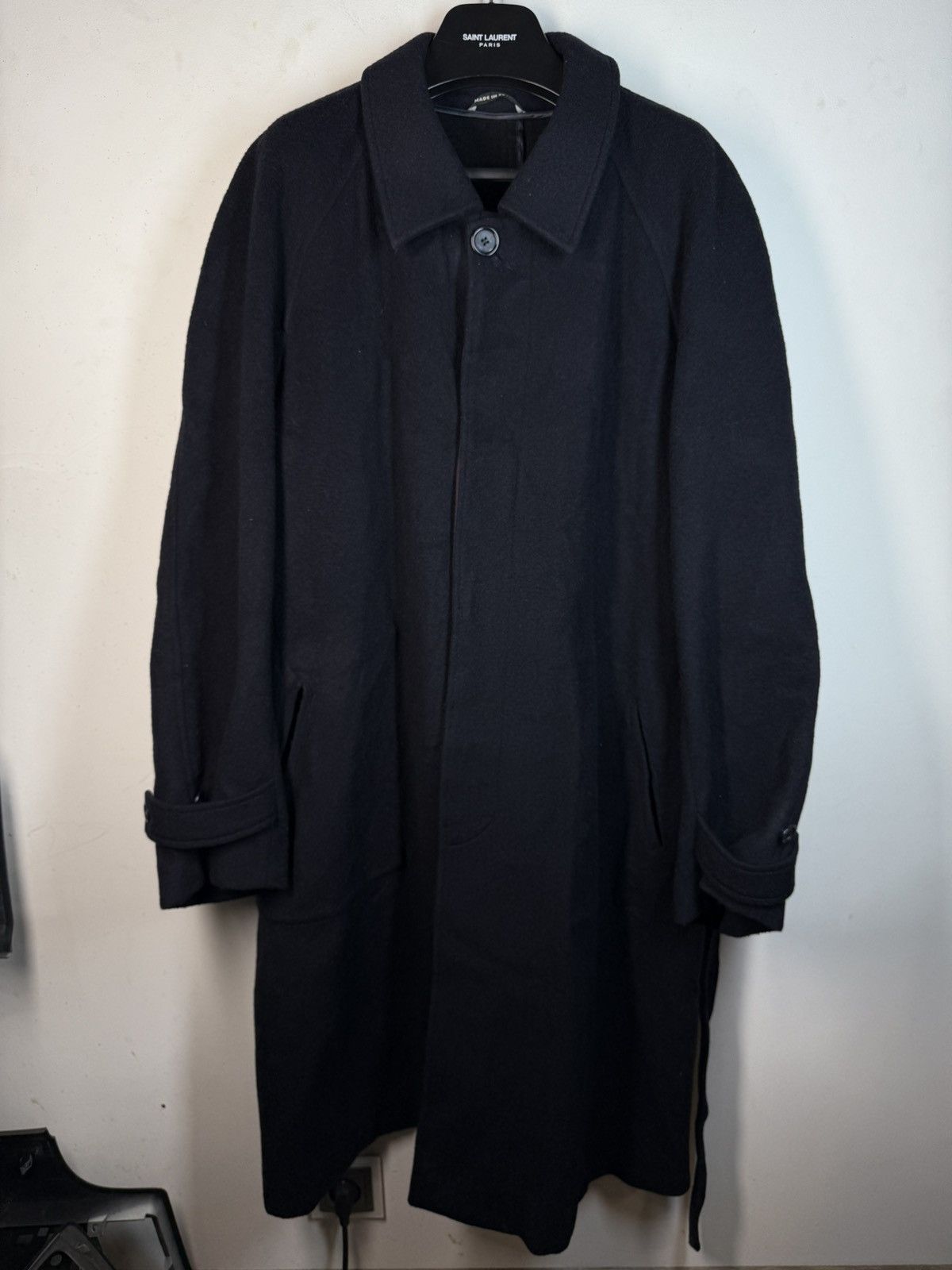 Yves Saint Laurent 90’s Wool YSL Coat Long France Size US M / EU 48-50 / 2 - 15 Thumbnail