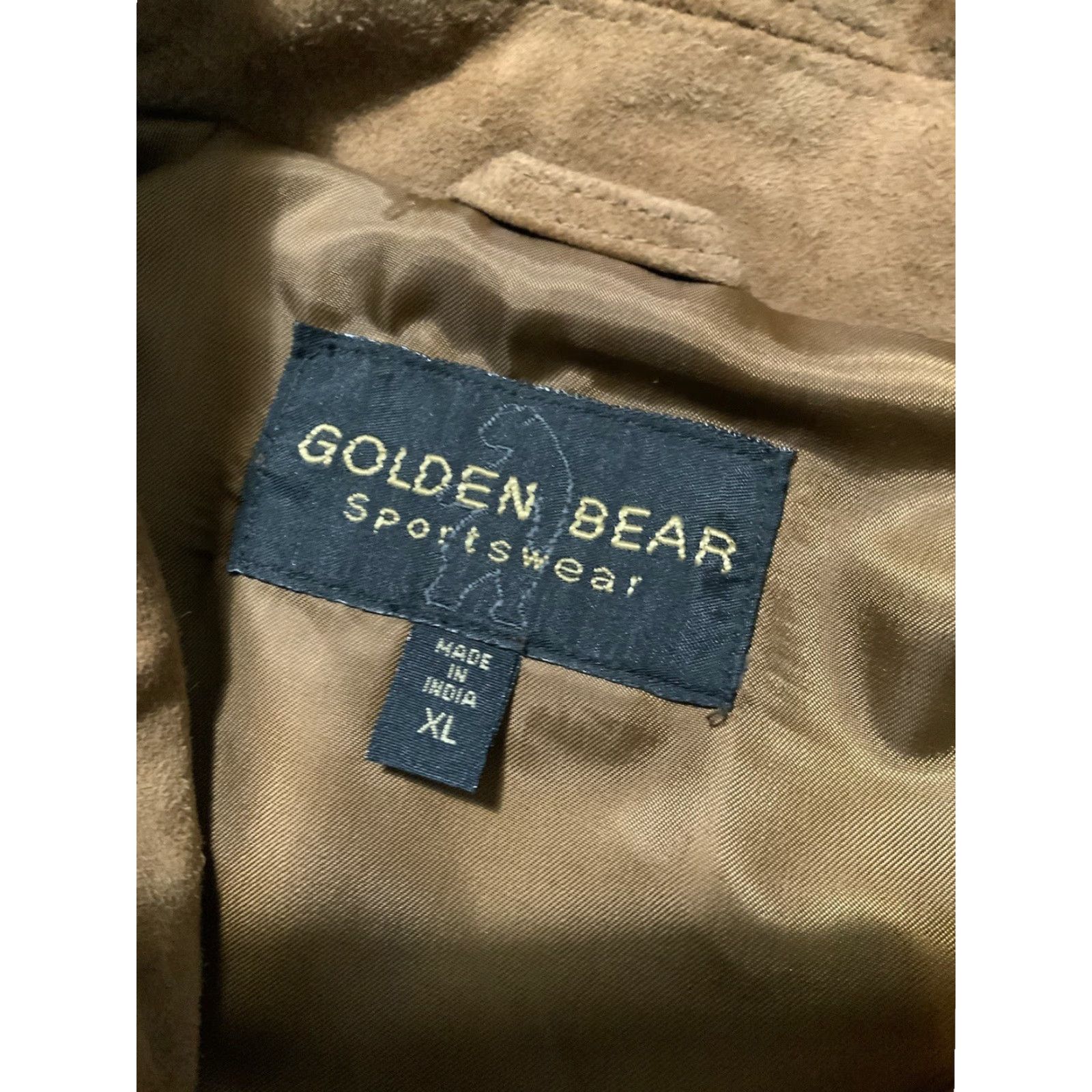 Golden Bear VINTAGE Golden Bear Sportswear Suede Leather Cognac Full Zip Bomber Jacket XL Mens Size US XL / EU 56 / 4 - 4 Thumbnail