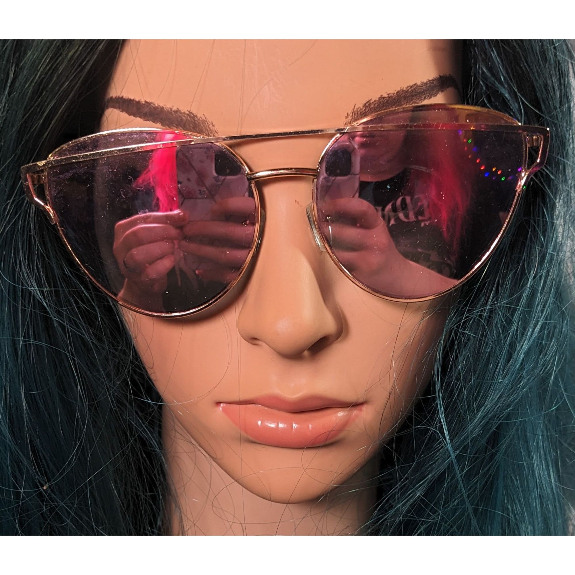 American Eagle Outfitters American Eagle Preppy Gold Tone Mirror Lens Aviator SUnglass Size ONE SIZE - 9 Thumbnail