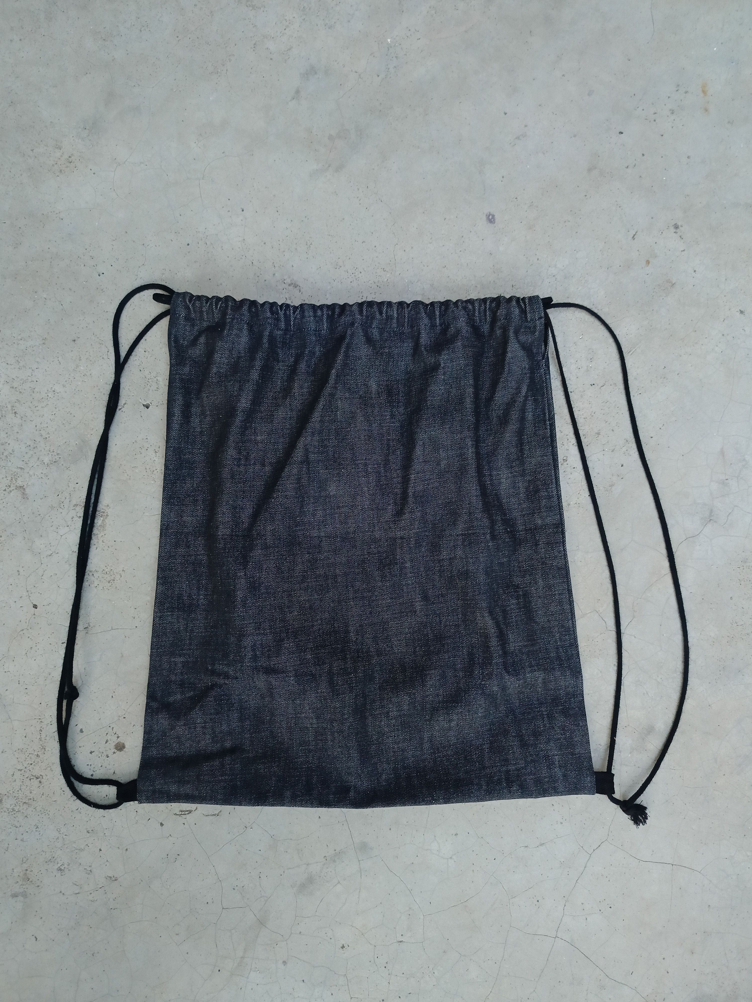 Momotaro Jeans Kurashiki Triathlon By Momotaro Jeans Drawstrings Bag Denim Size ONE SIZE - 5 Thumbnail