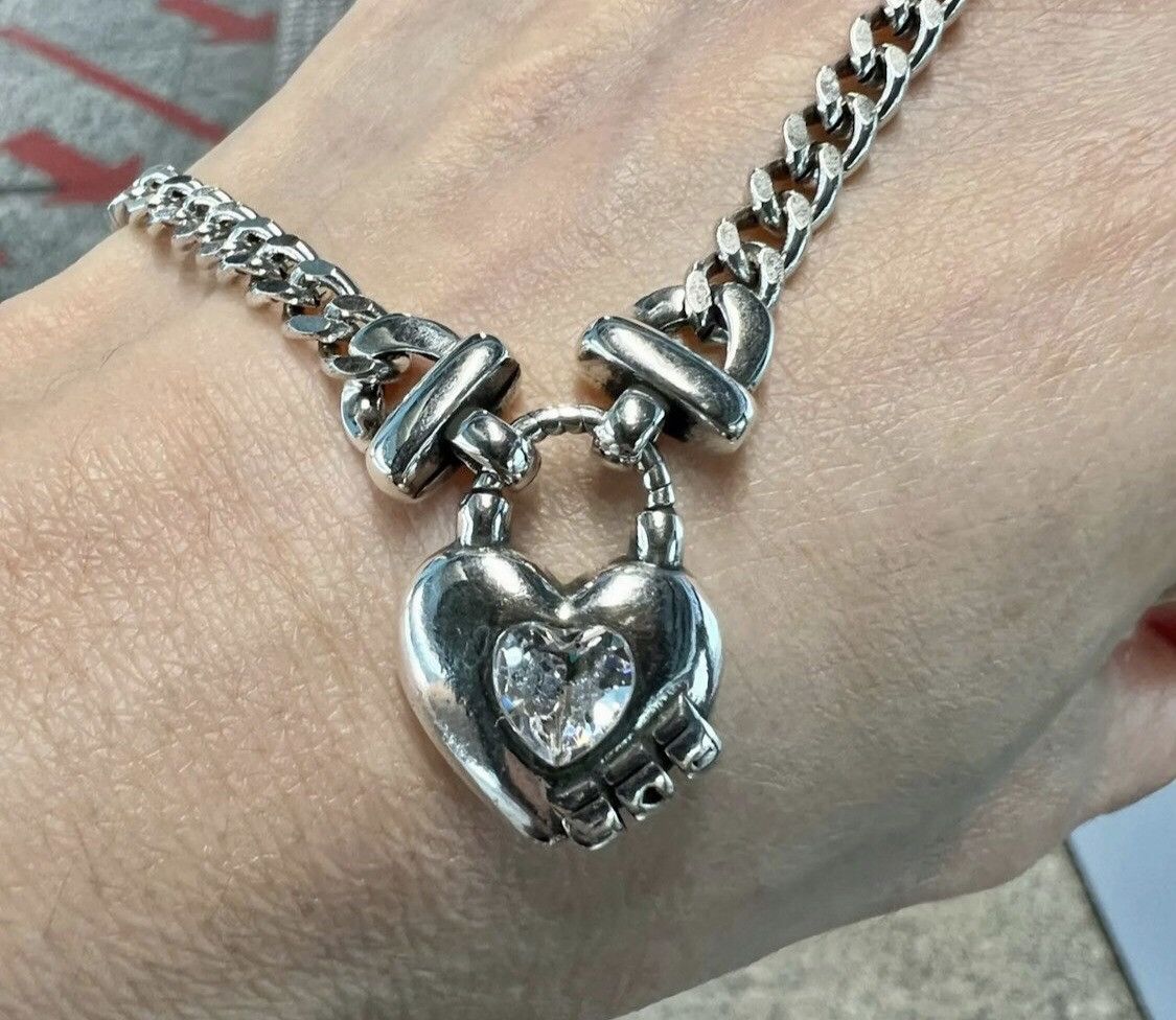 Jewelry Love Heart Zircon Chain Necklace Size ONE SIZE - 2 Thumbnail
