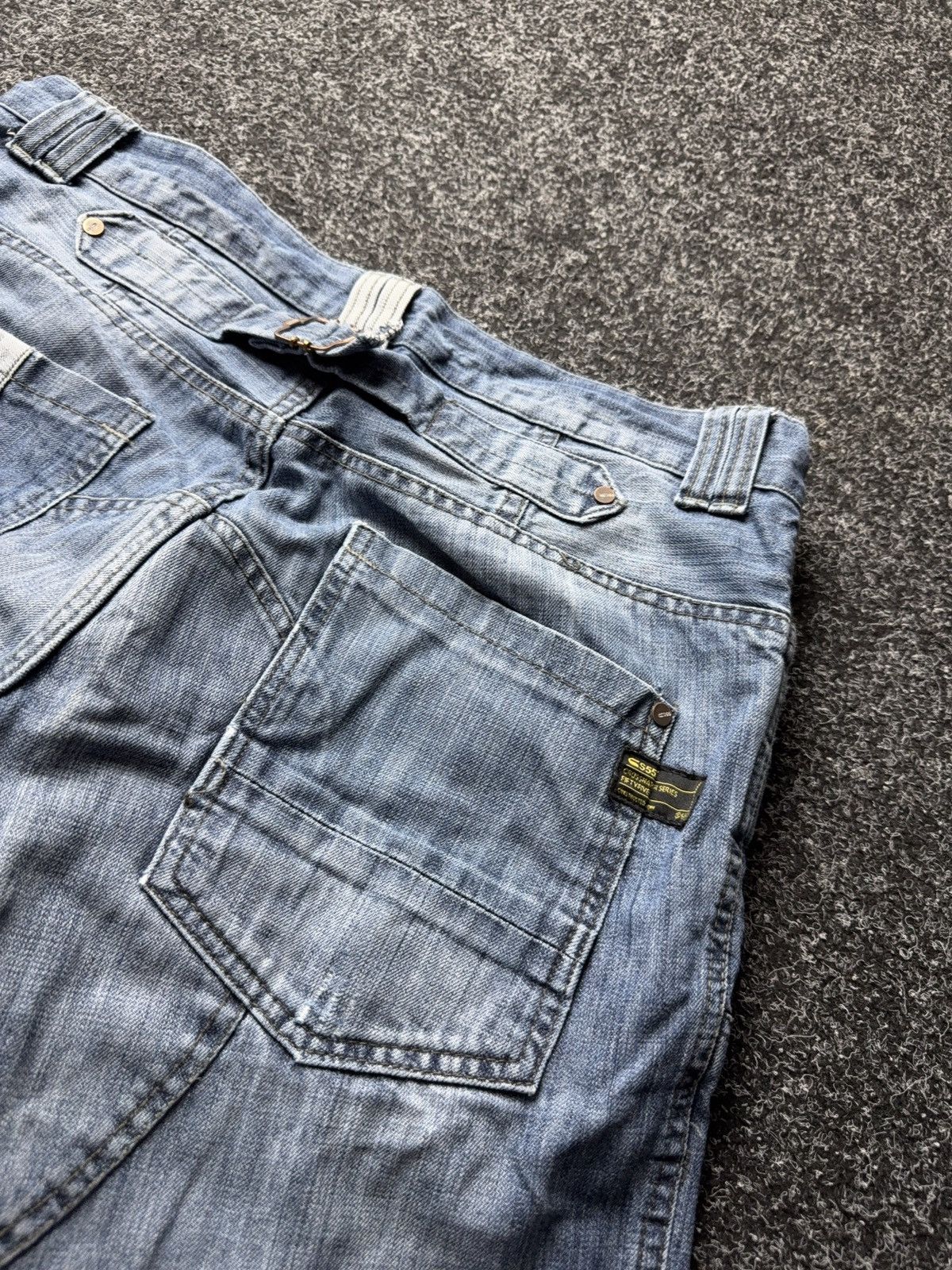 Vintage Y2K Retro Rap Cargo Denim Baggy Distressed Streetwear Size US 36 / EU 52 - 20 Thumbnail