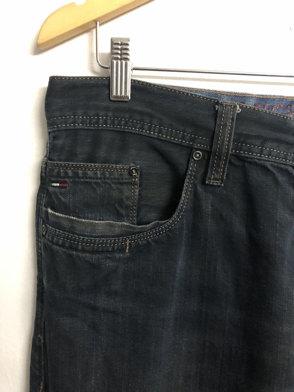 Tommy Hilfiger Hilfiger Denim Super Balck Slim Tepered Jeans Size US 34 / EU 50 - 5 Thumbnail