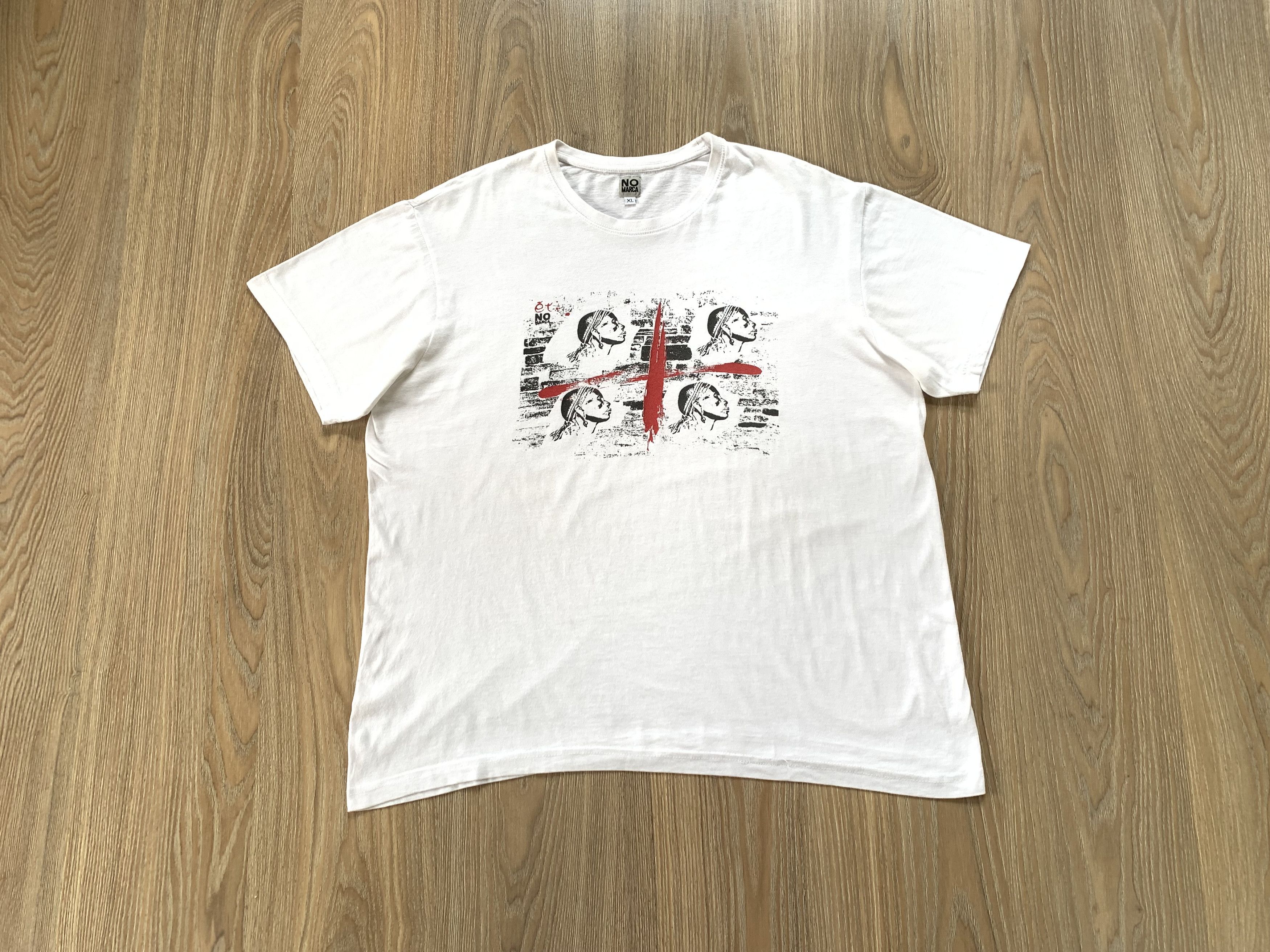 Other No Marca White Cotton Printed T Shirt Size US XL / EU 56 / 4 - 1 Thumbnail