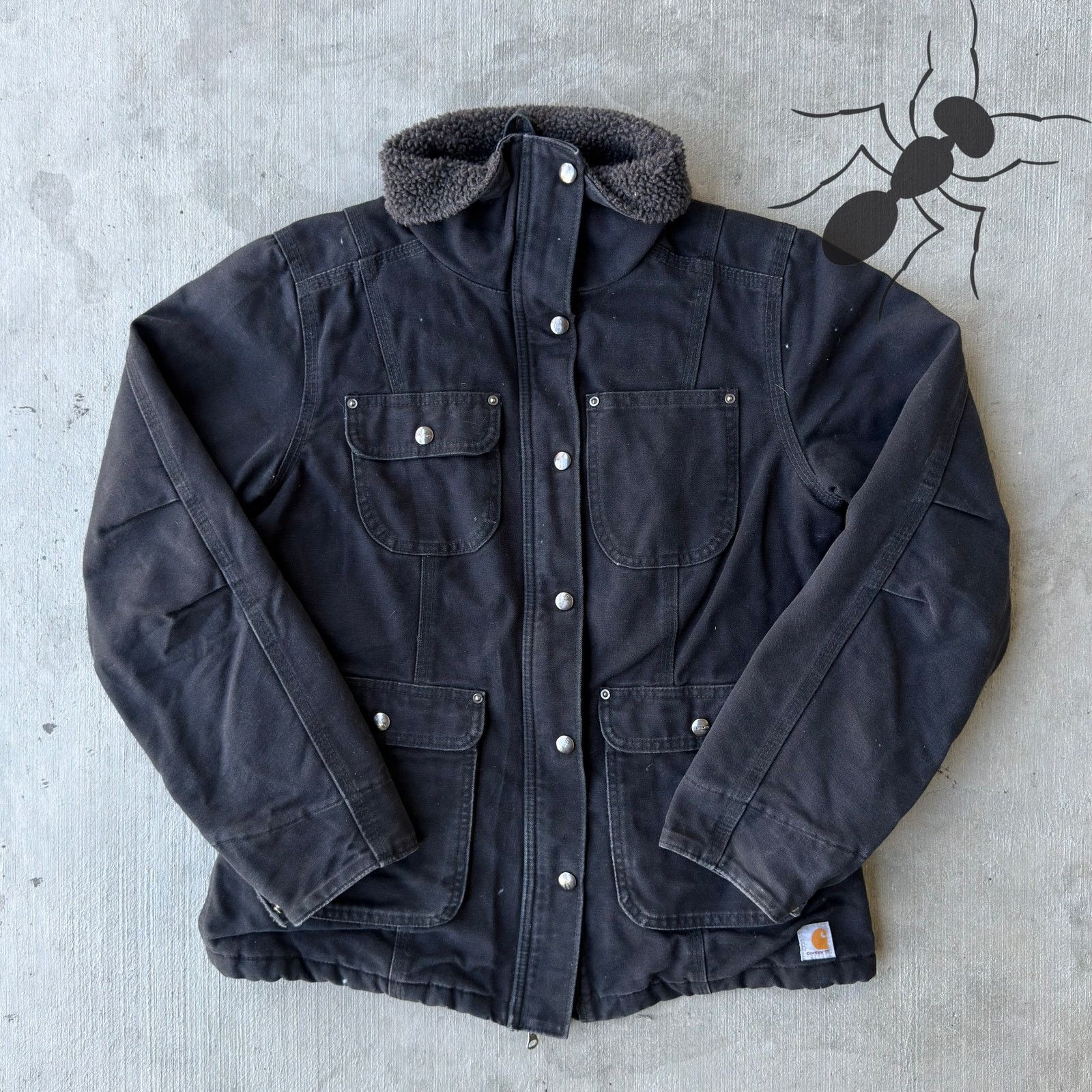 Carhartt × Vintage Carhartt black button up chore work wear jacket Size US S / EU 44-46 / 1 - 1 Thumbnail