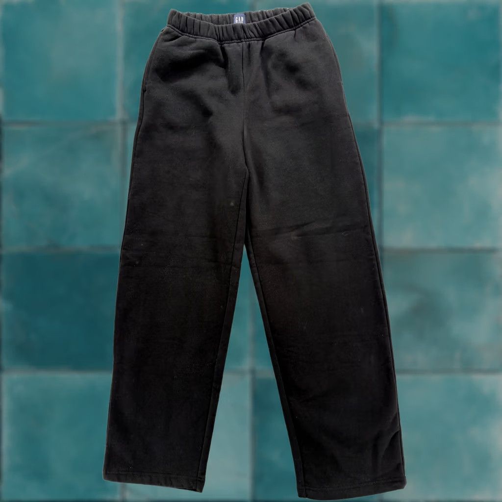 Gap Gap Fleece Sweatpants Womens XS Black Relaxed High Rise Elastic Waist Lounge NWT Size 26" / US 2 / IT 38 - 1 Thumbnail
