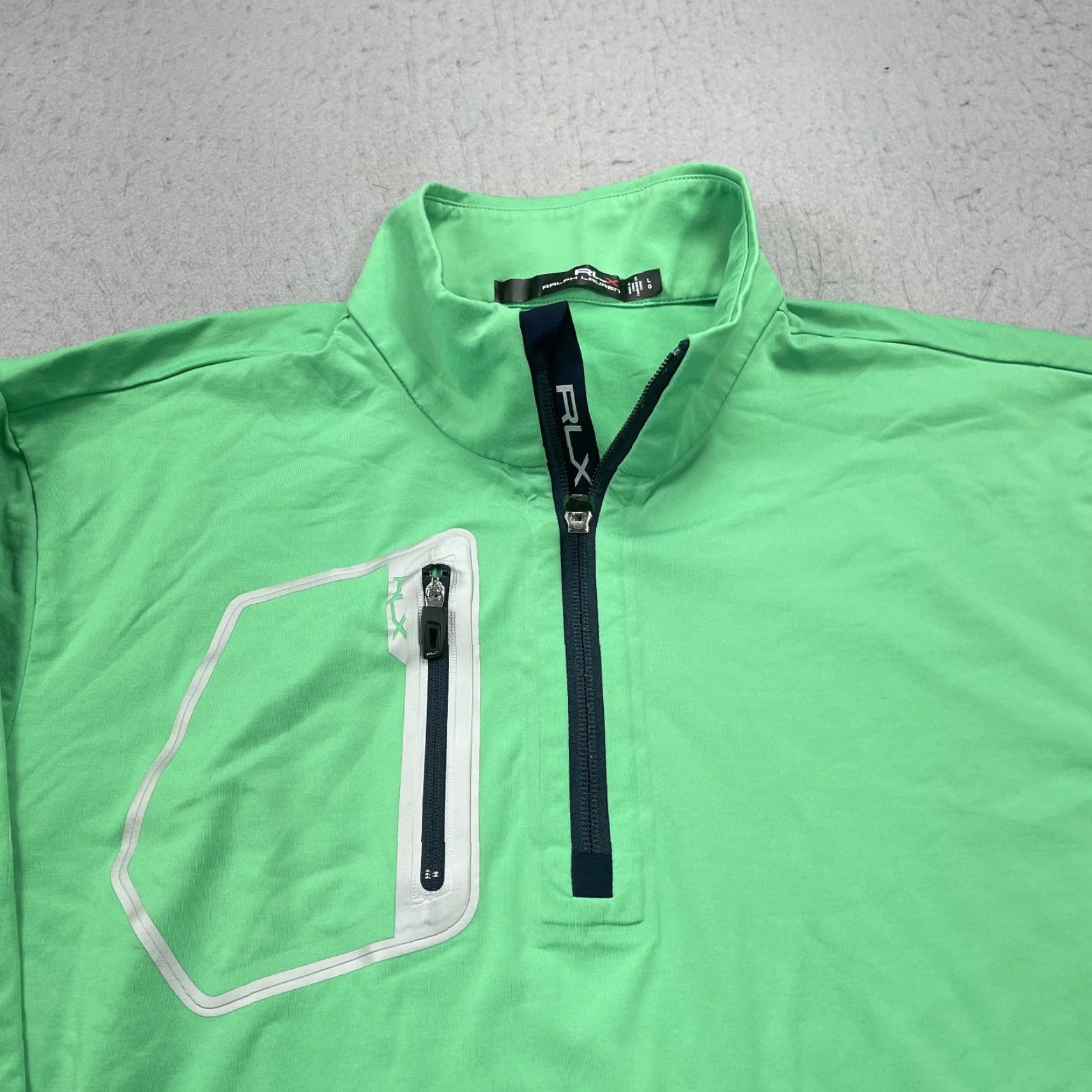 RLX Ralph Lauren RLX Ralph Lauren Jacket Mens Large Green Driver Performance Golf Logo 1/4 Zip Size US L / EU 52-54 / 3 - 2 Thumbnail