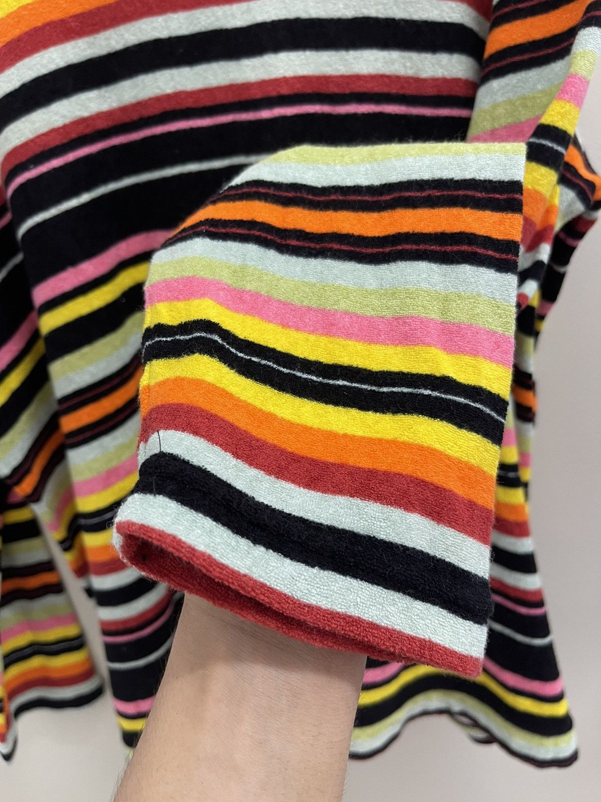 Japanese Brand Invoice Disco Stripe Wool L/S Shirt Size US XL / EU 56 / 4 - 11 Thumbnail