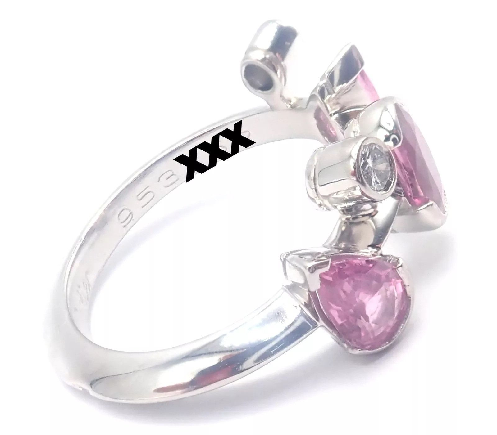 Cartier Cartier Meli Melo Platinum Diamond Pink Sapphire Band Ring Size ONE SIZE - 4 Thumbnail