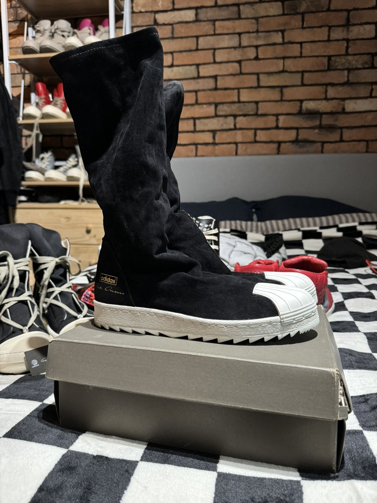 Adidas superstar with socks on sale