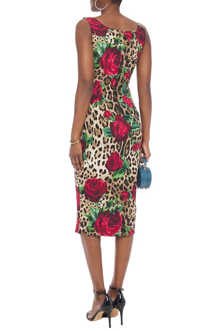 Dolce & Gabbana o1y0825 Midi Dress in Multicolor Size XS / US 0-2 / IT 36-38 - 3 Thumbnail
