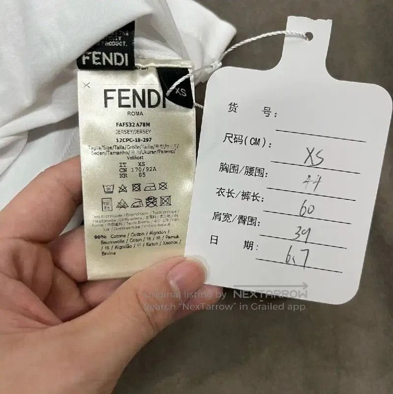 Fendi Fendi White Cotton Women's T-Shirt with Logo . Size XS / US 0-2 / IT 36-38 - 7 Thumbnail