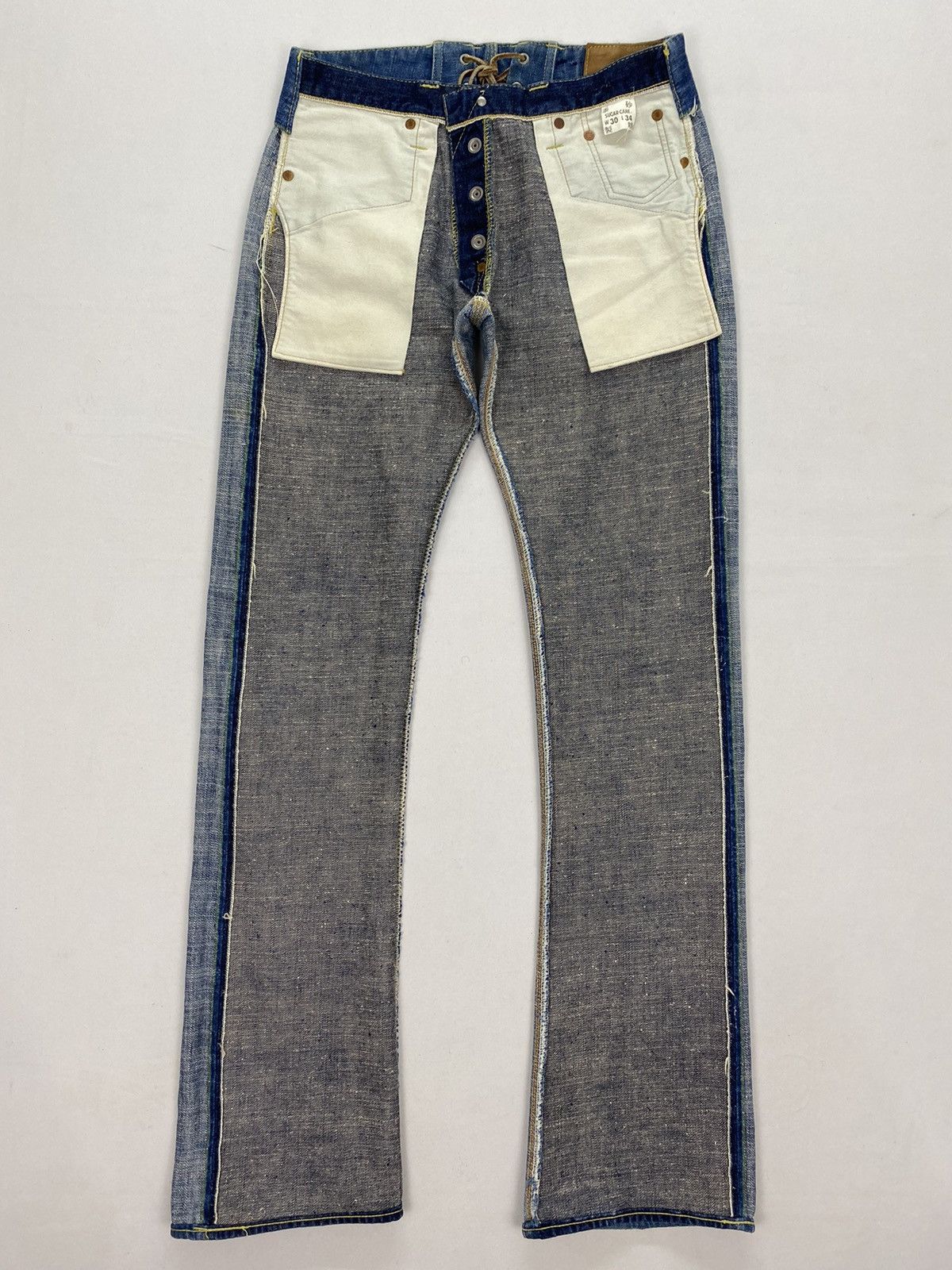 Sugar Cane Mihara Yasuhiro X Sugar Cane Selvedge Hybrid Flare Denim Size US 30 / EU 46 - 9 Thumbnail