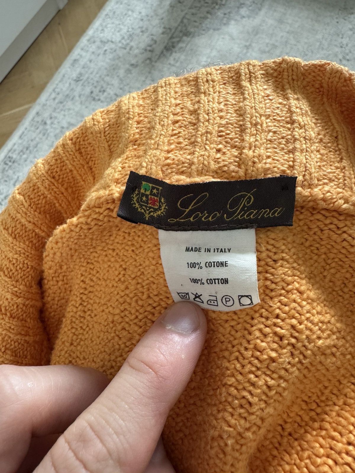 Loro Piana Loro Piana High Quality Orange Zip Sweater Knit Old Money Size US XL / EU 56 / 4 - 6 Thumbnail