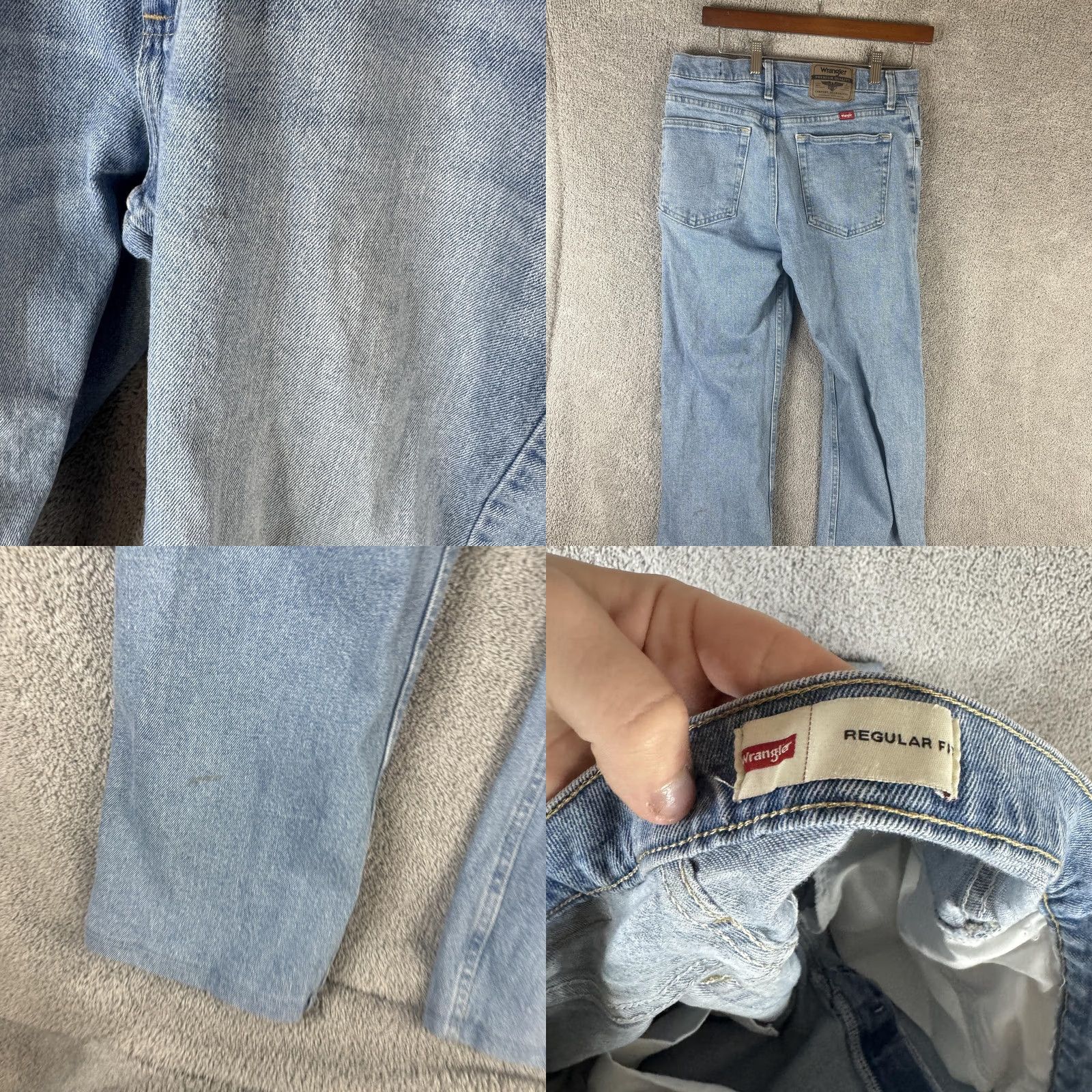 Wrangler Wrangler Jeans Mens 30x25 Light Wash Denim Straight Leg Regular Fit Casual Size US 30 / EU 46 - 9 Thumbnail