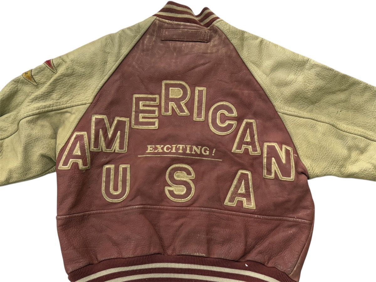 Kadoya VINTAGE VARSITY LEATHER JACKET MAKE AMERICAN GREAT AGAIN Size US M / EU 48-50 / 2 - 4 Thumbnail
