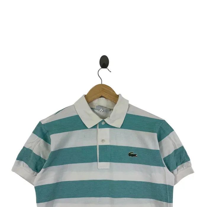 Lacoste Vintage 90’ LACOSTE FRANCE Embossed Logo Striped Polo Size S / US 4 / IT 40 - 2 Thumbnail