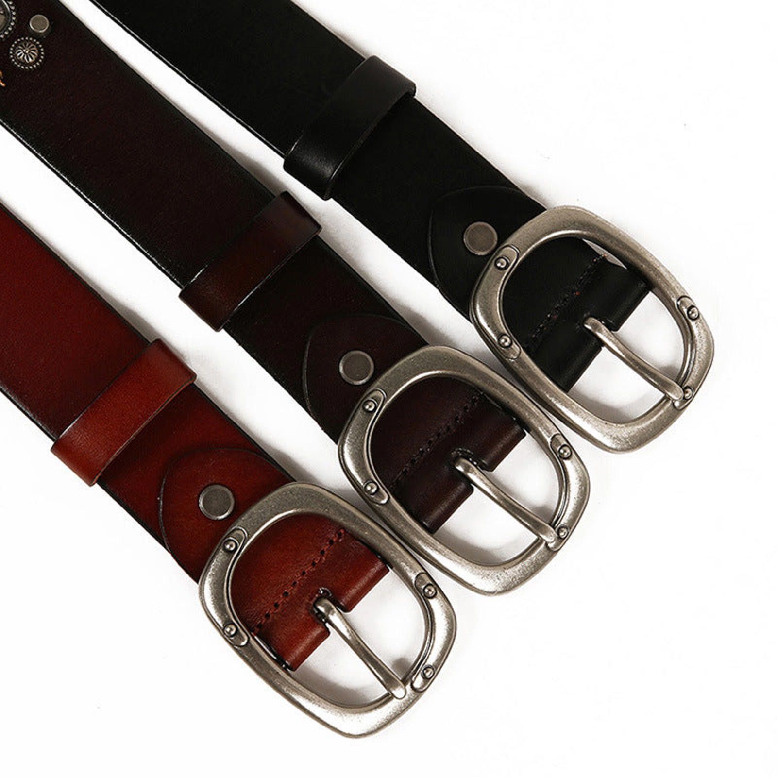 Leather Honey Bee Lock Genuine Leather Belt Size ONE SIZE - 4 Thumbnail