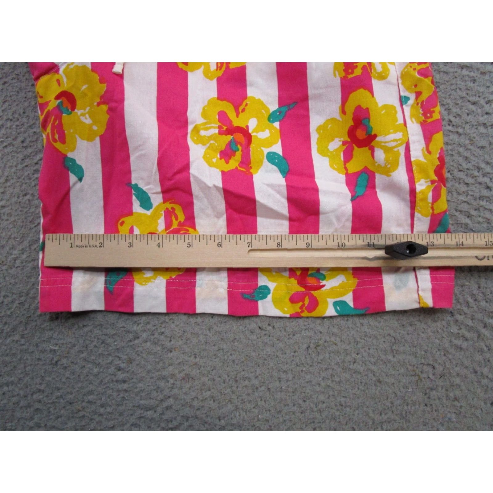 Etro VINTAGE Simply Basic 90s Floral Shorts Women's L Pink Elastic Waist Striped Lightweight Summer (Adult) Womens Size 36" / US 14 / IT 50 - 7 Thumbnail