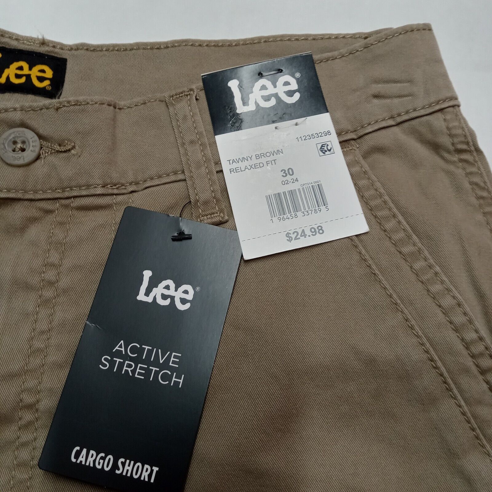 Lee Lee Cargo Shorts Men's 44 Tawny Brown 11" Inseam Regular Fit Size US 44 / EU 60 - 2 Thumbnail