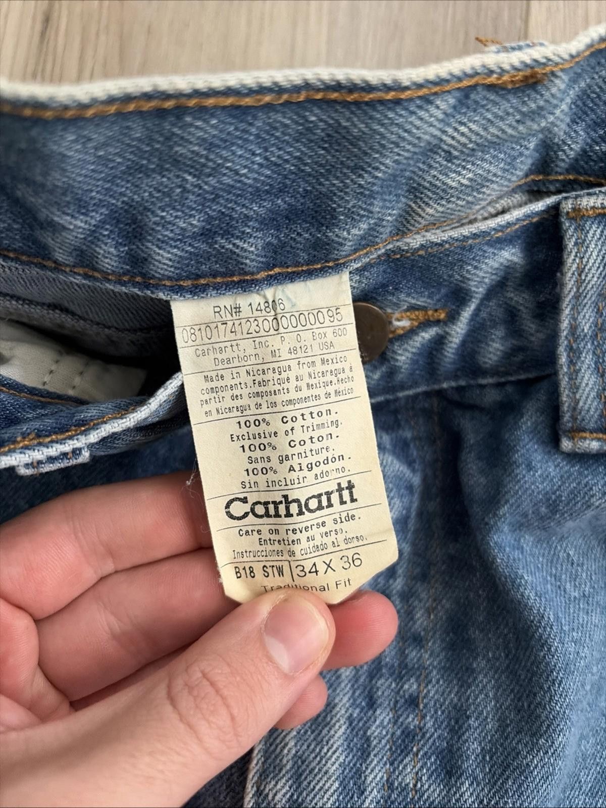 Carhartt Carhartt Dungaree Fit Carpenter Jeans Mens Size 34x36 Blue Size US 38 / EU 54 - 5 Thumbnail