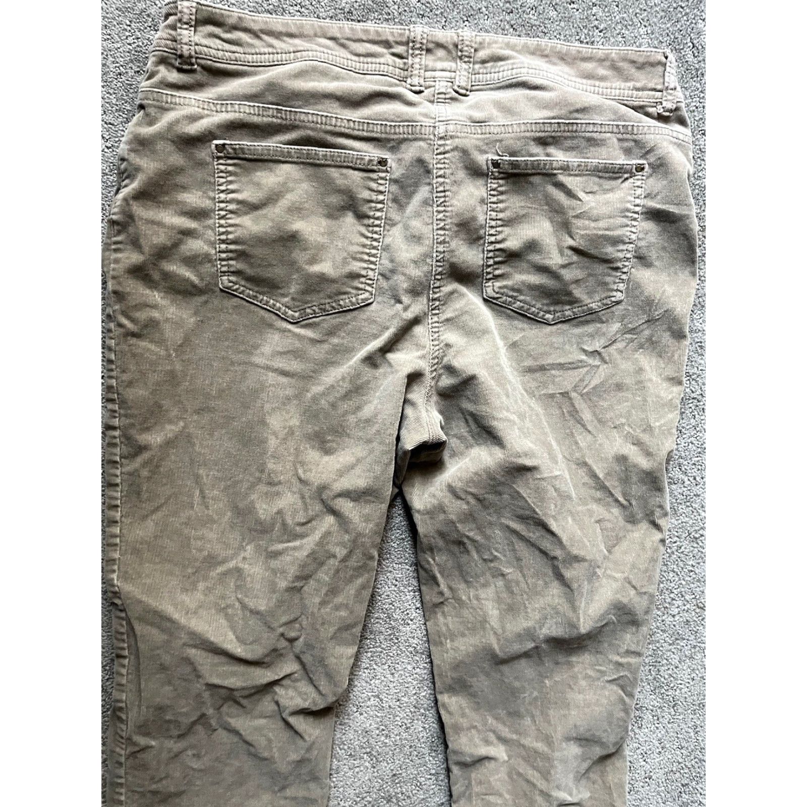 Vintage CHICO'S Women's Pants 1.5 Brown Corduroy Straight Leg Chino Flat Front Size 25" / US 0 / IT 36 - 4 Thumbnail