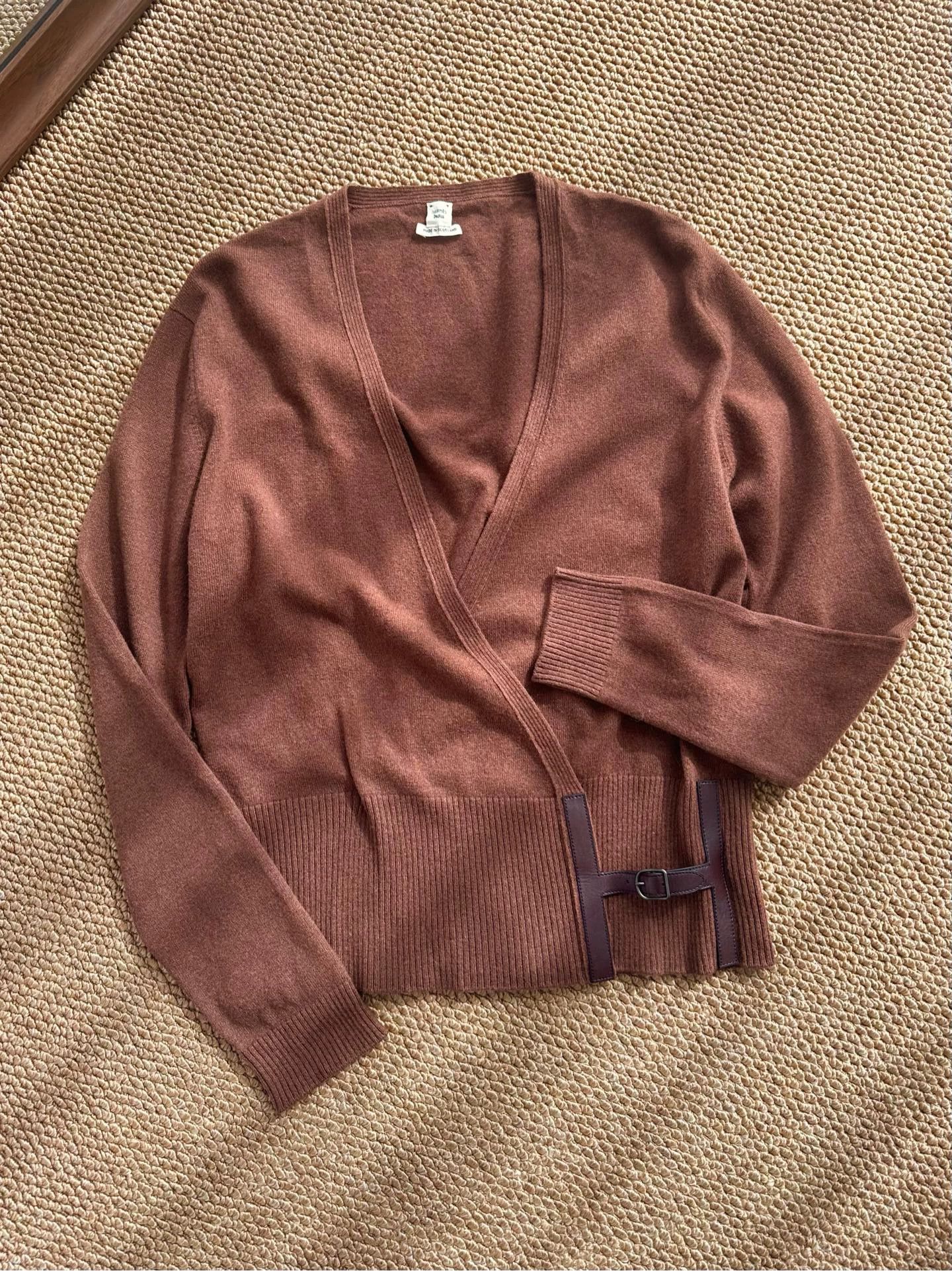 Hermes Hermes Gaultier H clasp brown knit dress women's 42 Size M / US 6-8 / IT 42-44 - 1 Thumbnail