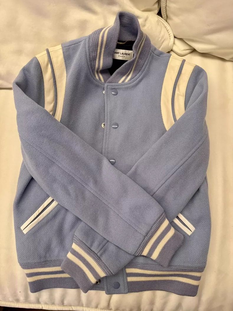 Saint Laurent Paris Saint Laurent Haze Blue Teddy jacket 2504-Nextarrow Size XS / US 0-2 / IT 36-38 - 2 Thumbnail