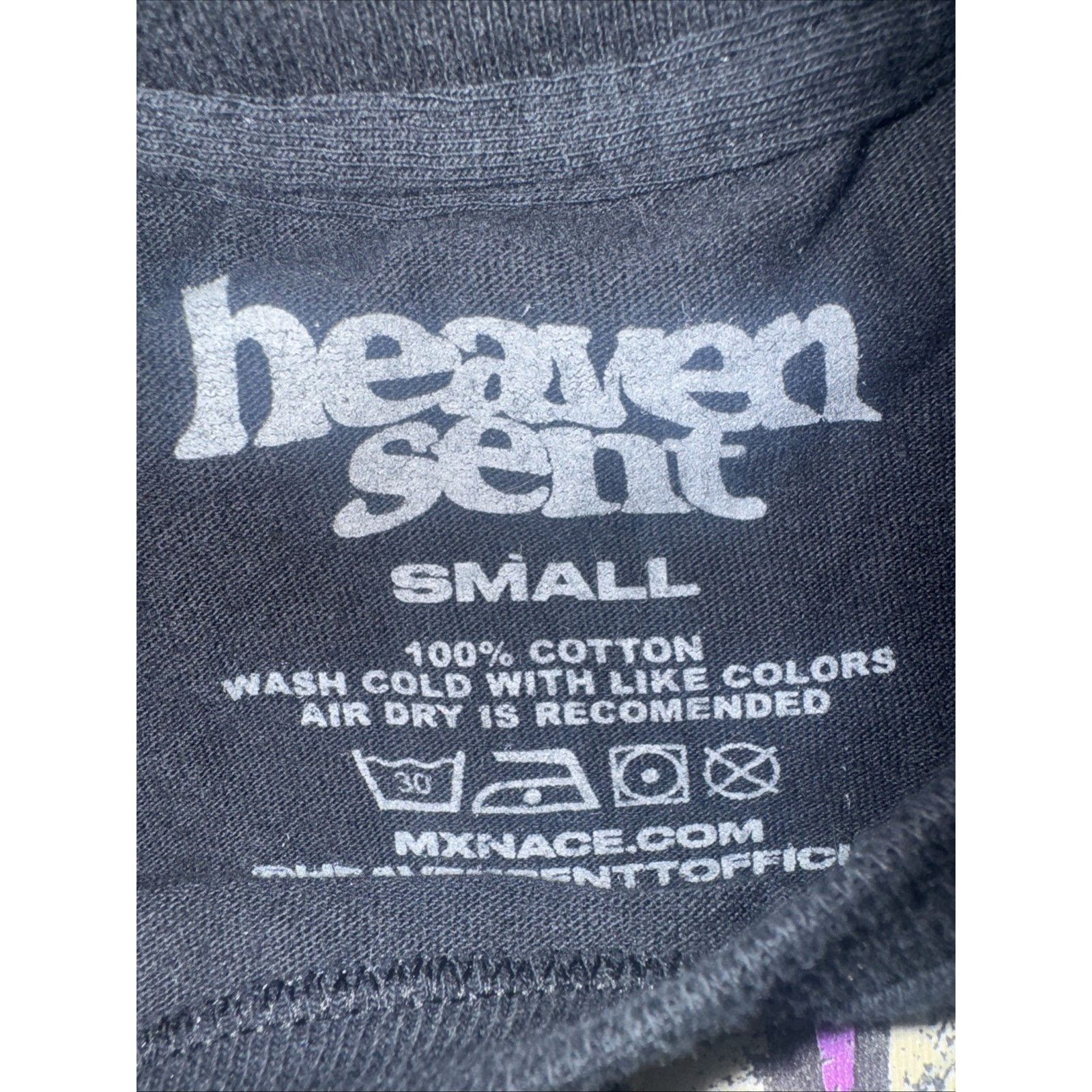 Band Tees Heaven Sent Angel Graphic T-Shirt Black S 19x27 Vintage Size US S / EU 44-46 / 1 - 3 Thumbnail