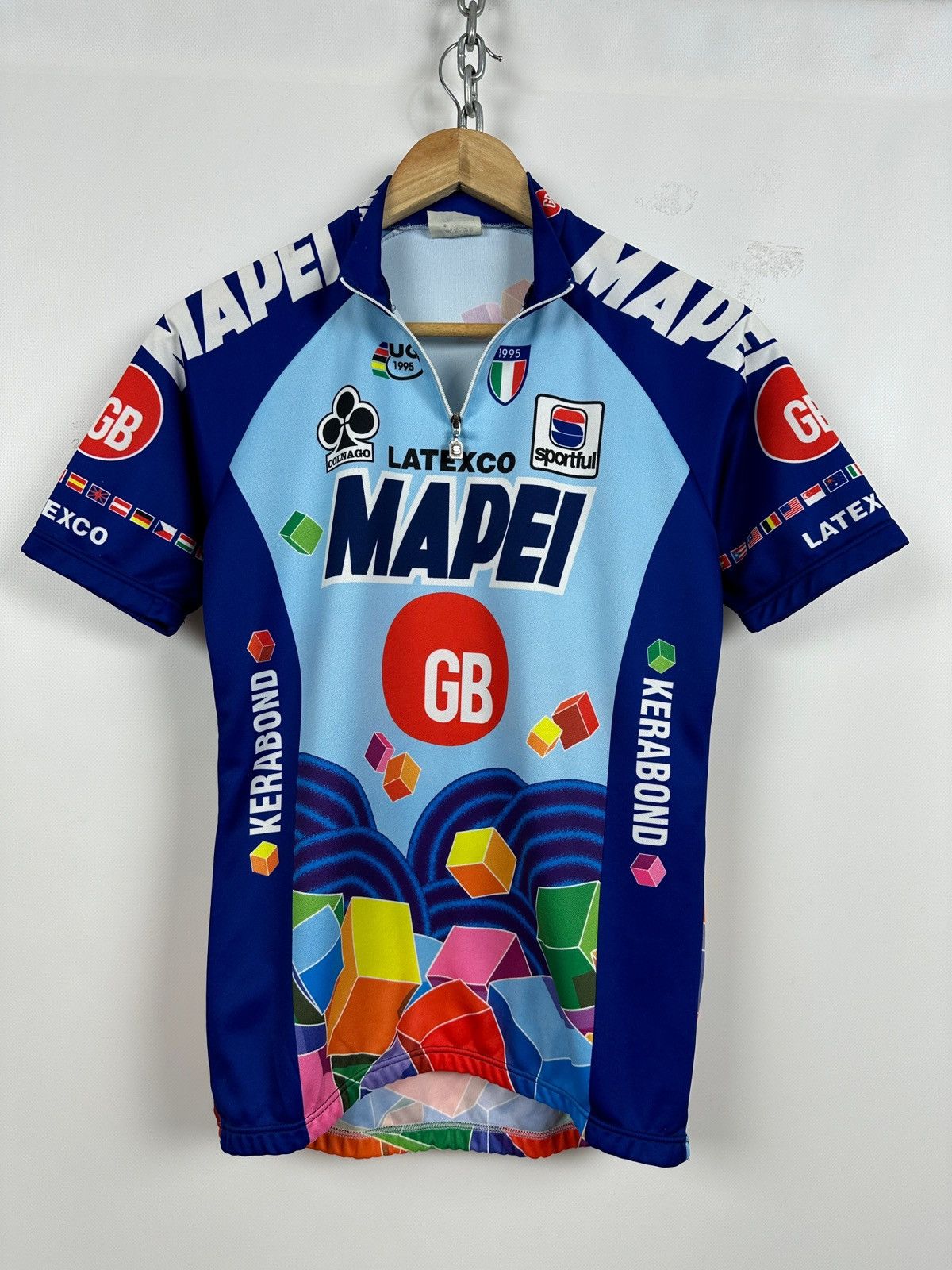 Vintage 1995 Vintage Sportful Mapei GB Cycling Jersey Size US M / EU 48-50 / 2 - 5 Thumbnail