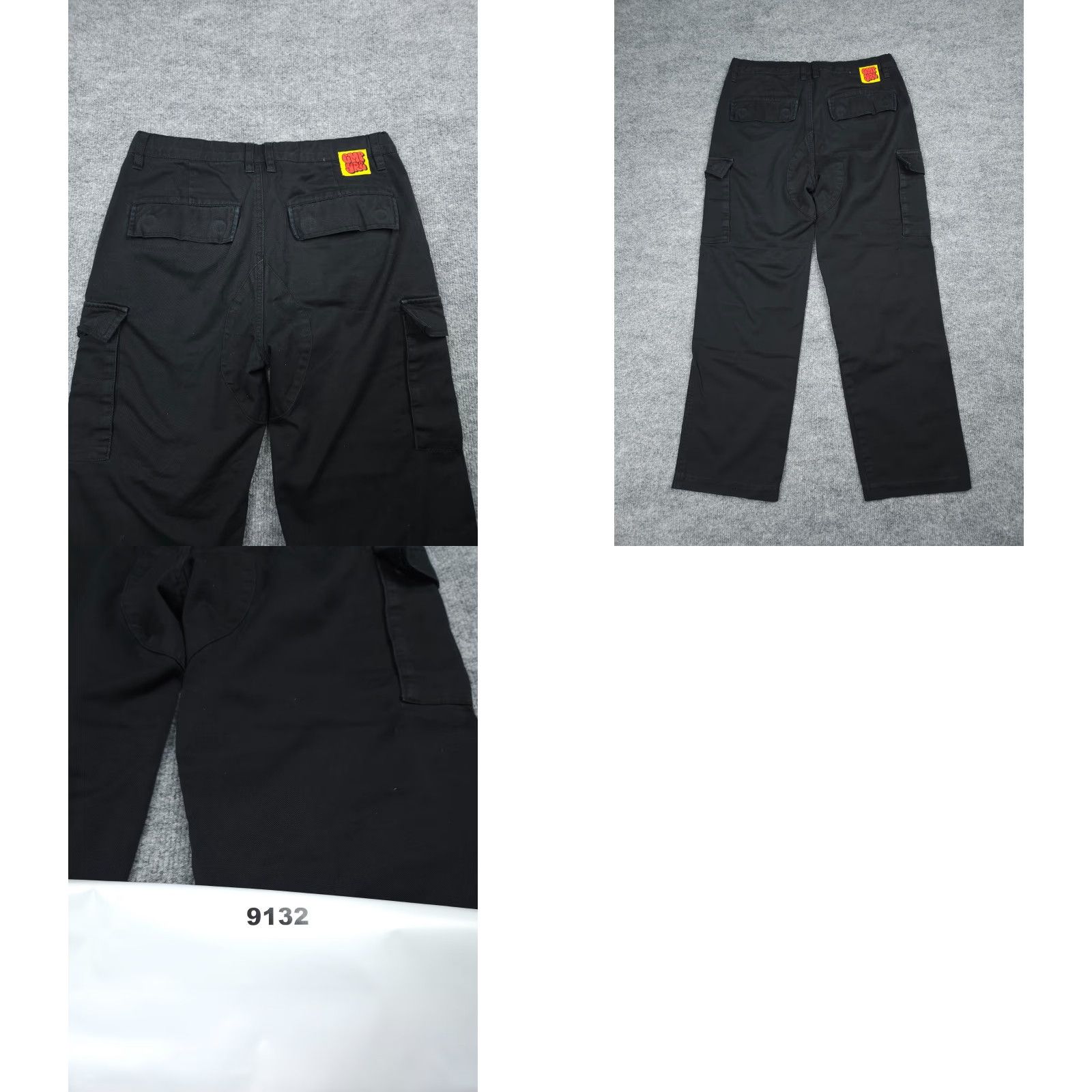 Empyre Empyre Cargo Pants Men's 28 ( FITS 28 x 25) *HEMMED* Black Casual Workwear 5-Pocket Design Embroidered Logo Zipper Cotton Relaxed Straight Pants Mens Size US 28 / EU 44 - 9 Thumbnail