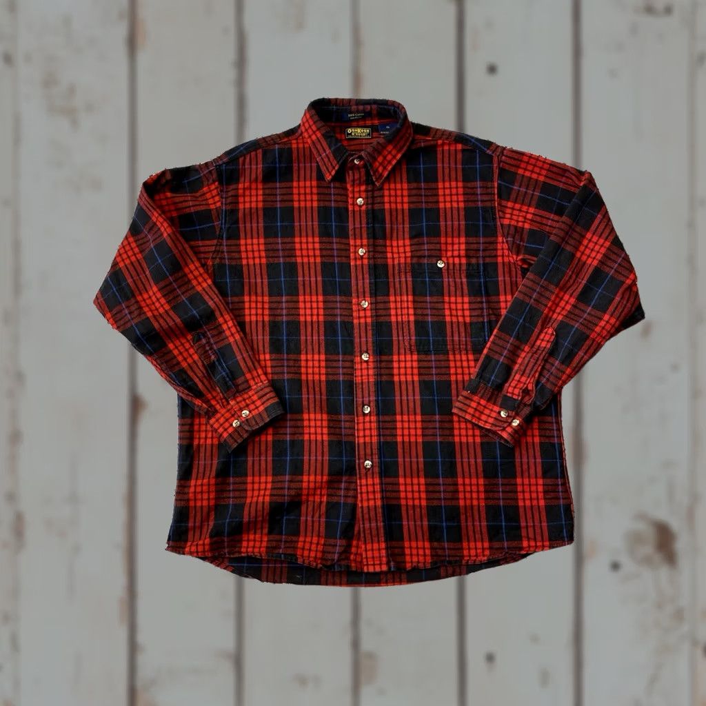 Vintage VINTAGE OshKosh B Gosh Flannel Plaid Button-Down Up Shirt XL Mens Red Size US XL / EU 56 / 4 - 1 Thumbnail