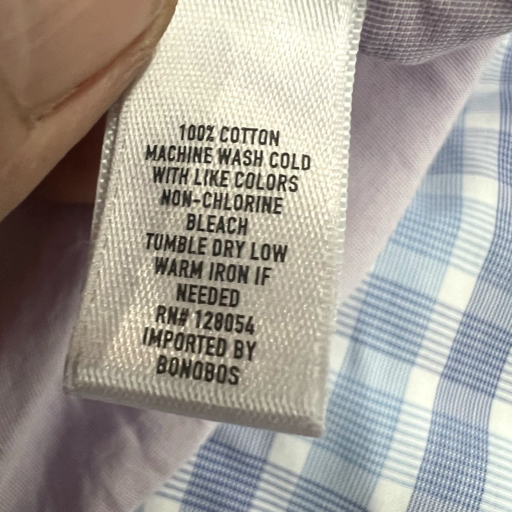 Bonobos VINTAGE Bonobos Men’s Dress Shirt Button-Up Long Sleeve Purple 4XL Cotton City, Classic, Preppy Size 48R - 6 Thumbnail