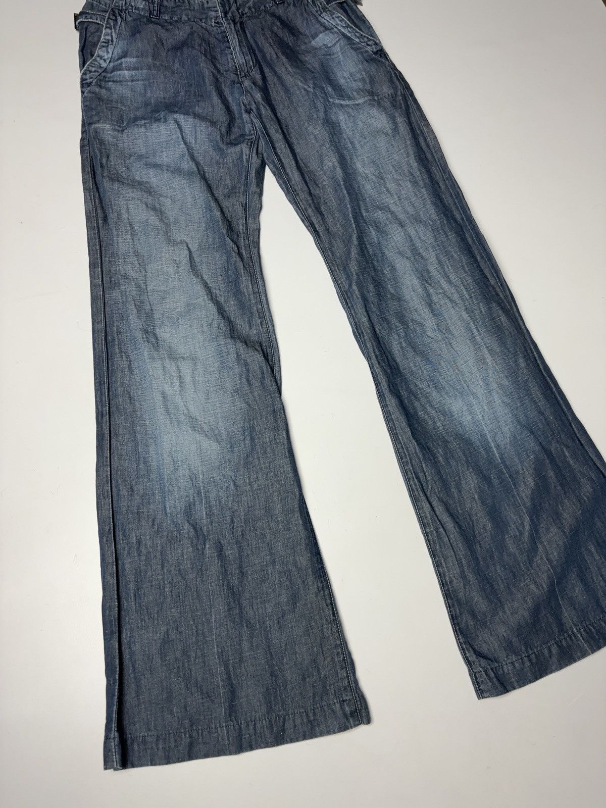 MISS SIXTY VINTAGE JEANS LIGHT FLARED BONDAGE DENIM PANTS