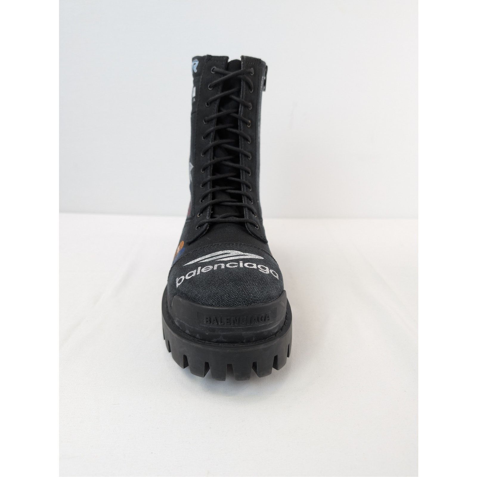 Balenciaga o1rshd1 Q:2 / Combat Strike L20 Cotton Canvas/Print Boot Size US 12 / EU 45 - 13 Thumbnail