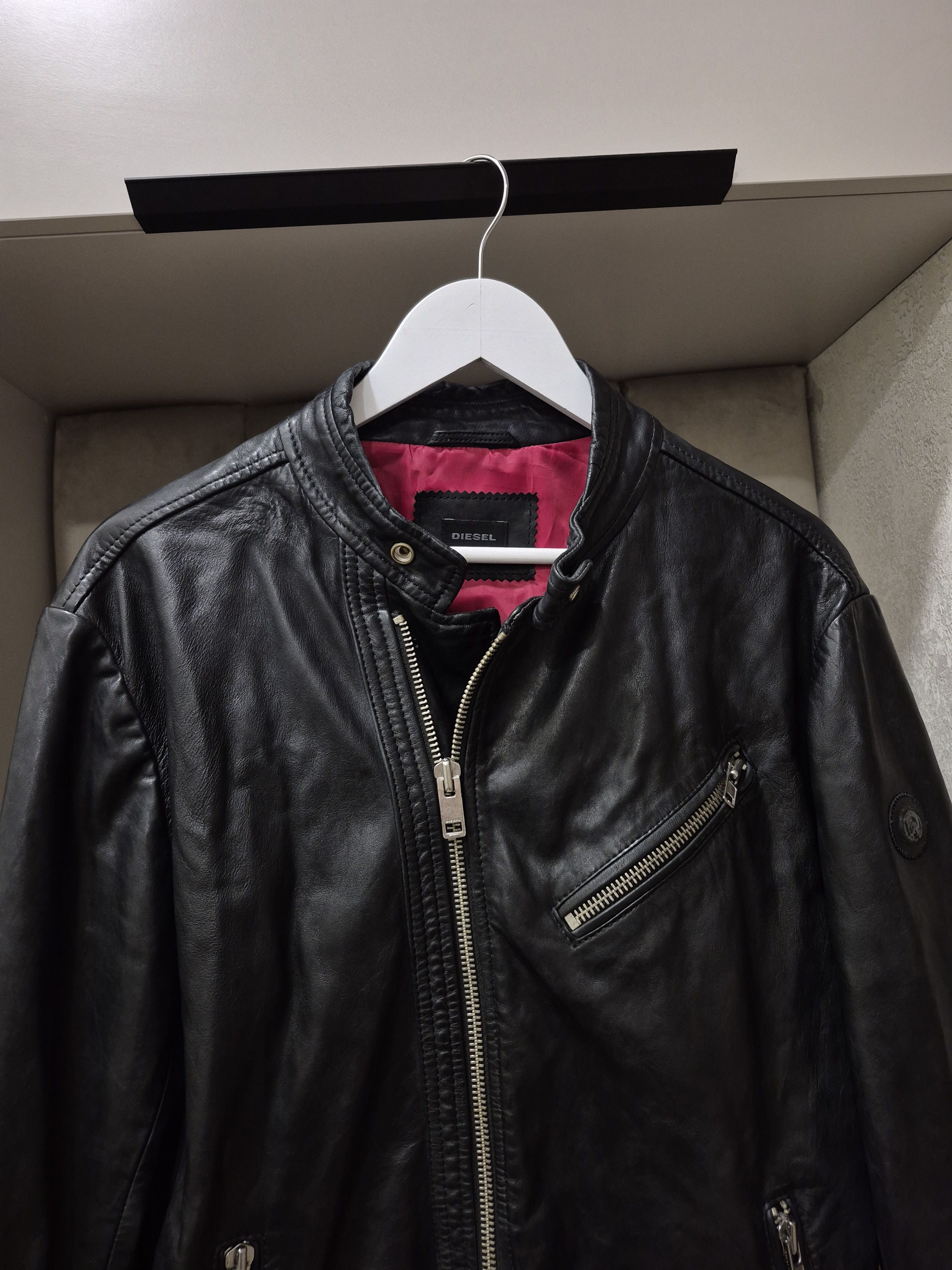 Diesel Diesel biker style leather jacket Size US L / EU 52-54 / 3 - 3 Thumbnail