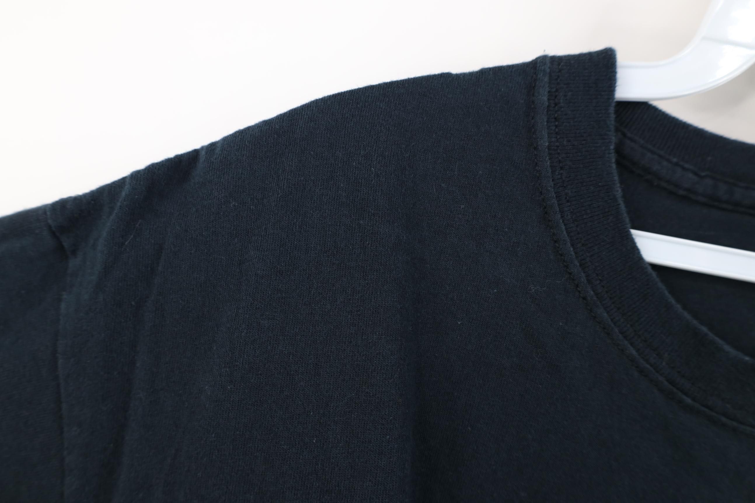 Vintage Vintage 90s Y2K Streetwear Faded Blank Cotton T-Shirt Black Size US L / EU 52-54 / 3 - 6 Thumbnail