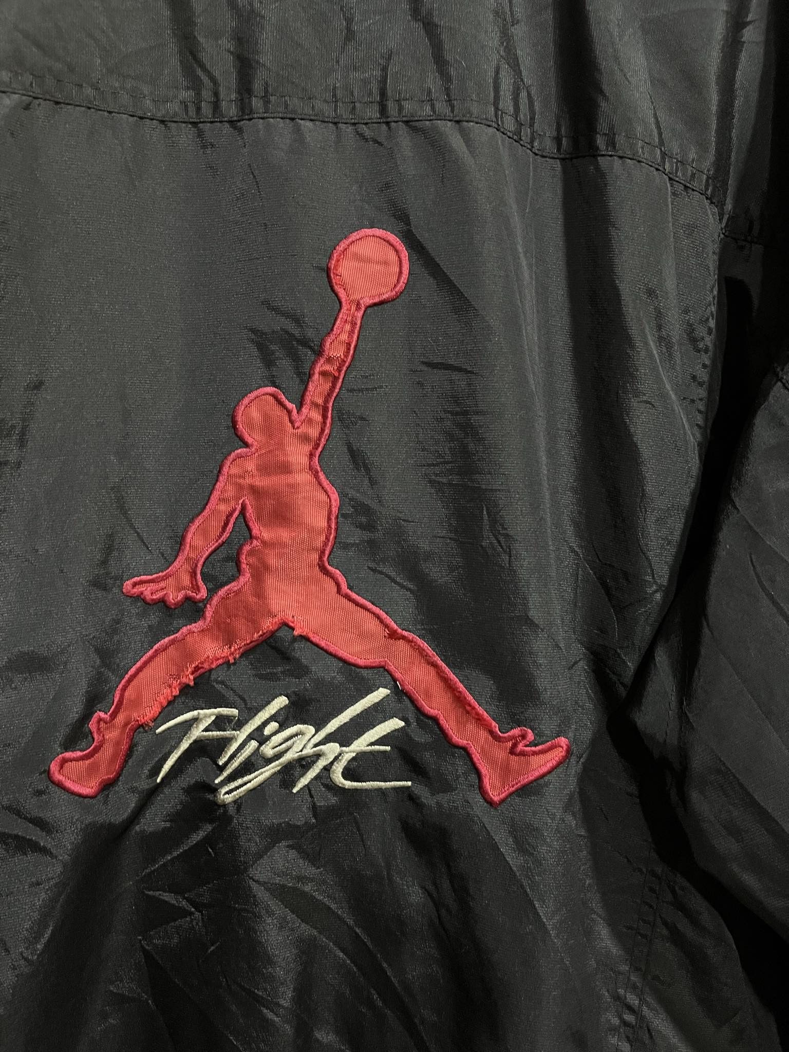 Nike × Vintage Nike Air Jordan Flight Jumpman Jacket 90s Size US XL / EU 56 / 4 - 3 Thumbnail