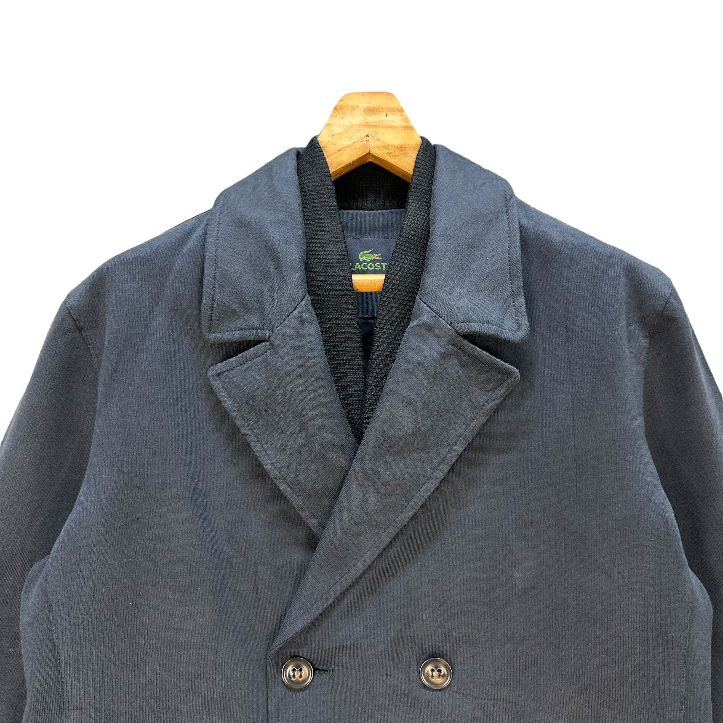 Lacoste LACOSTE Double Breasted Dark Blue Casual Jacket #A37-0847 Size US L / EU 52-54 / 3 - 2 Thumbnail