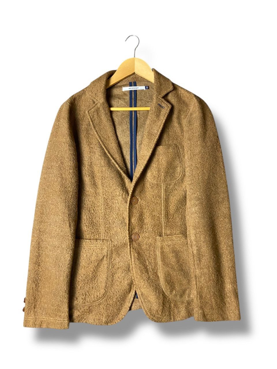 Japanese Brand × Other × Vintage NEVER END Brand Wool Liester Light Blazer (130) Size US L / EU 52-54 / 3 - 1 Thumbnail
