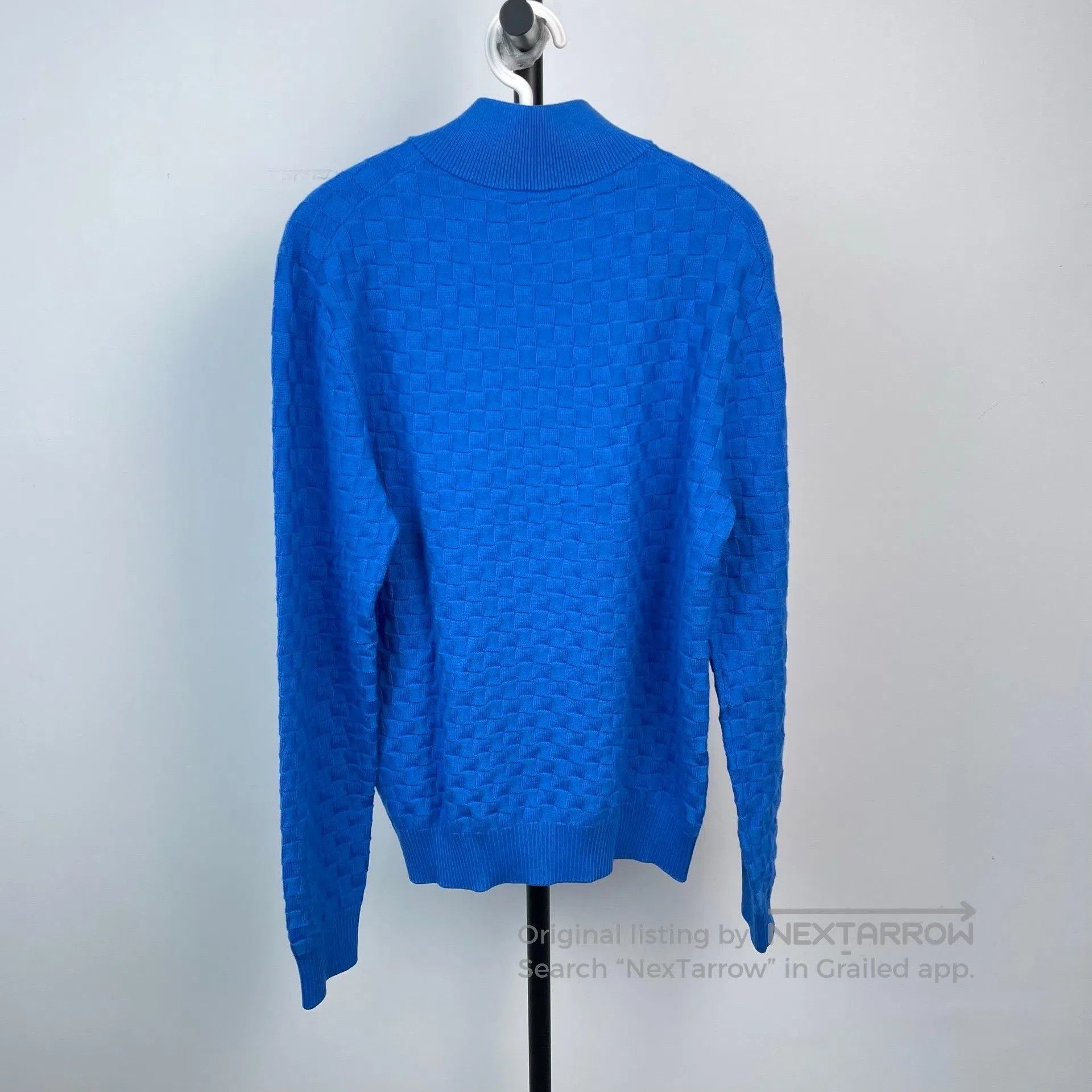 Louis Vuitton Louis Vuitton Gem Blue Check Knit Jacket| Size US M / EU 48-50 / 2 - 2 Thumbnail