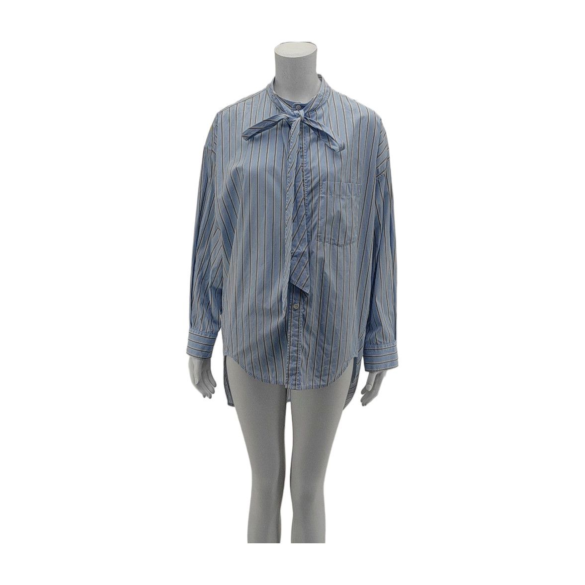 Balenciaga Balenciaga Striped Logo Button Up Shirt Size 34 Size XS / US 0-2 / IT 36-38 - 1 Thumbnail