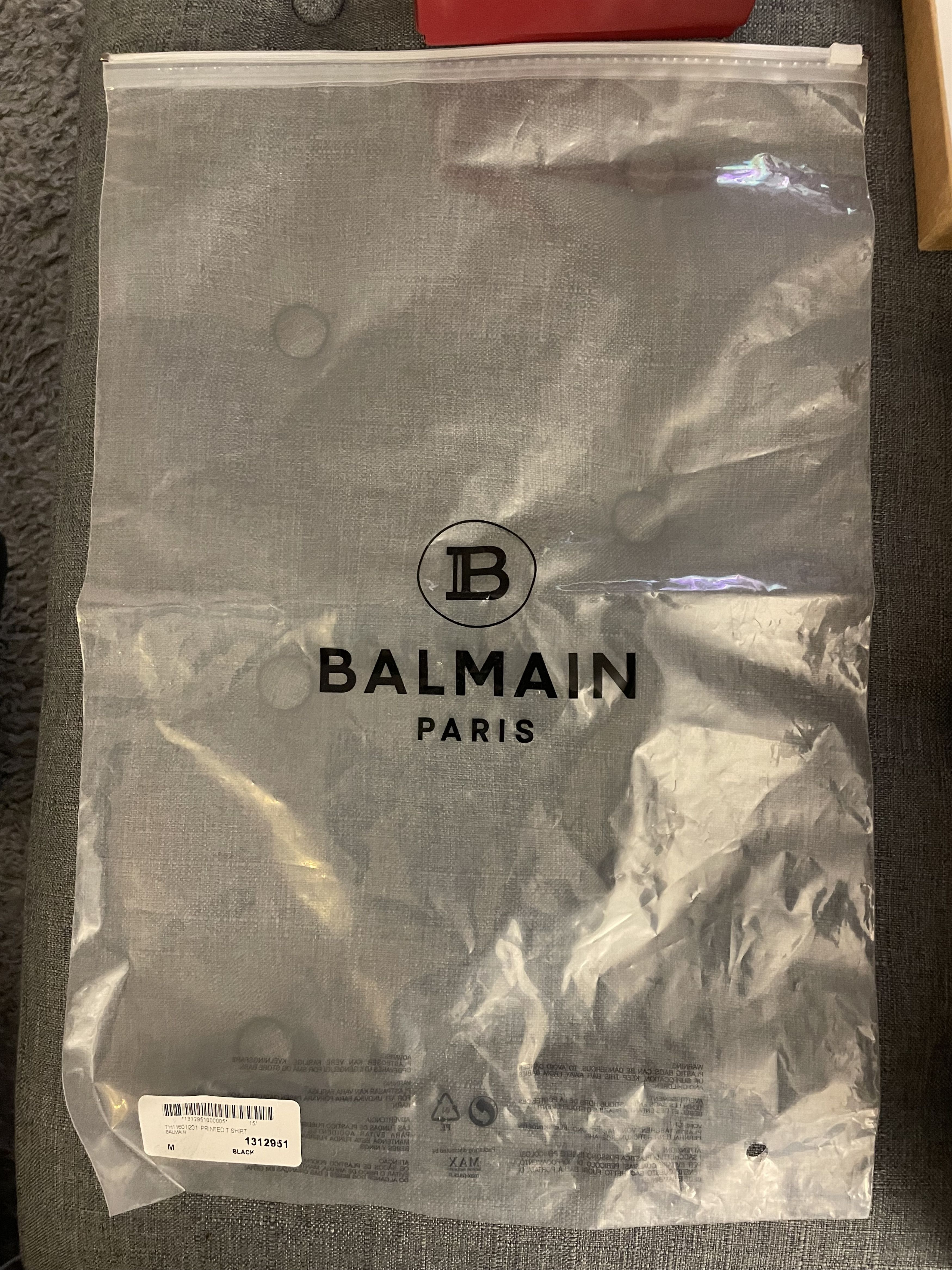 Balmain Flocked-monogram cotton jersey T-shirt Size US M / EU 48-50 / 2 - 2 Thumbnail