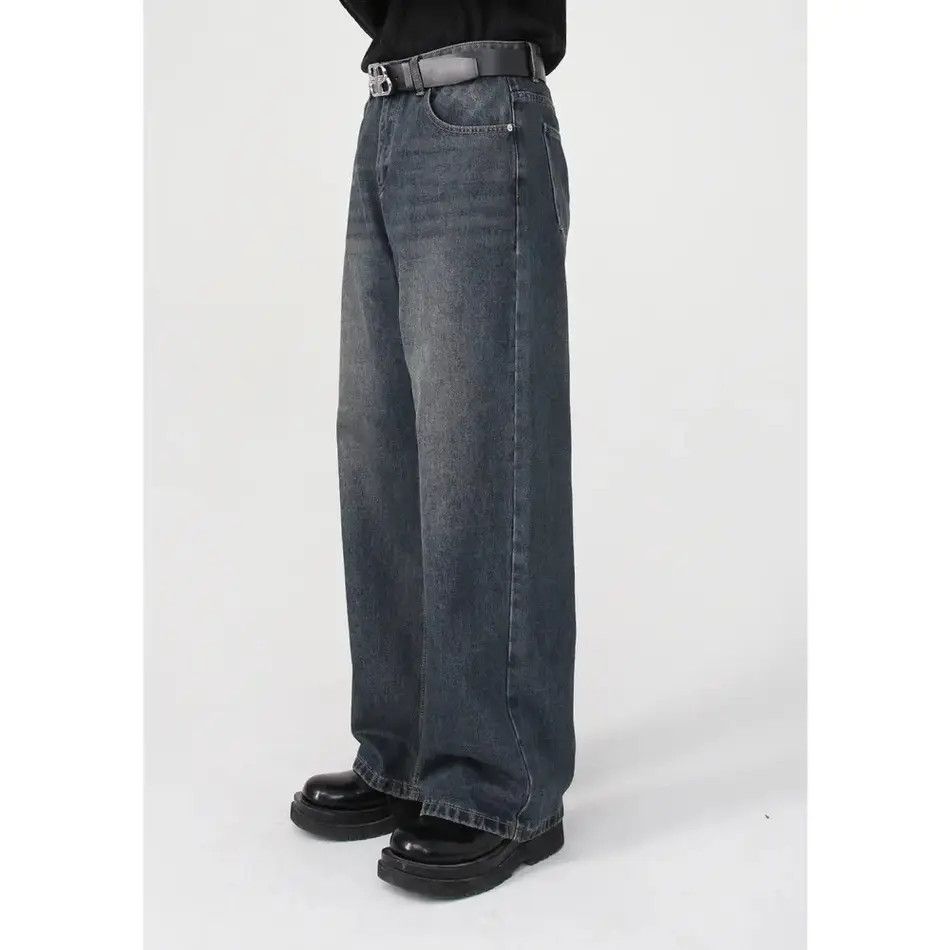 Japanese Brand Retro loose straight leg jeans Size US 32 / EU 48 - 6 Thumbnail