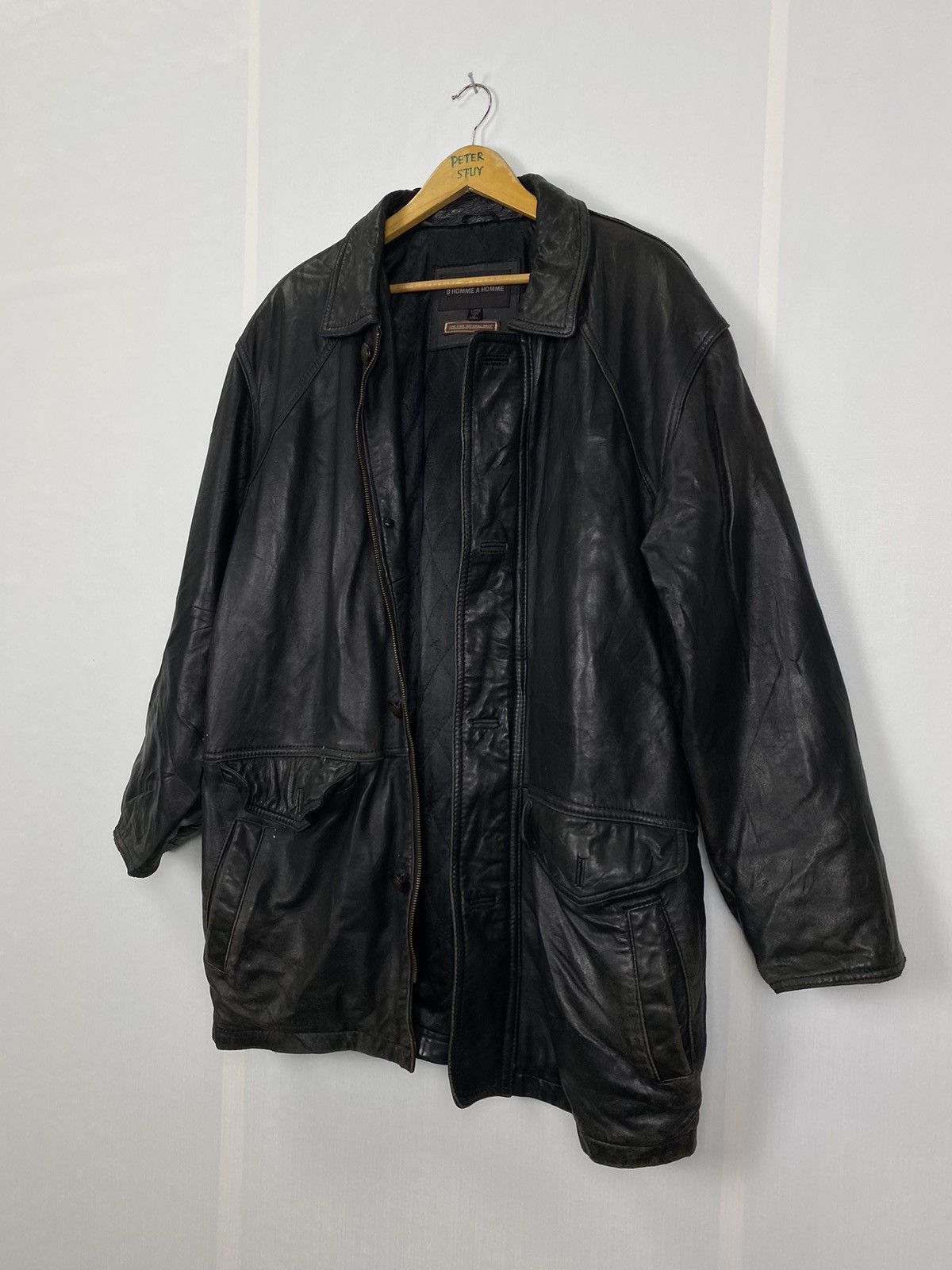 Leather D’Homme A Homme Leather Jacket Size US L / EU 52-54 / 3 - 7 Thumbnail