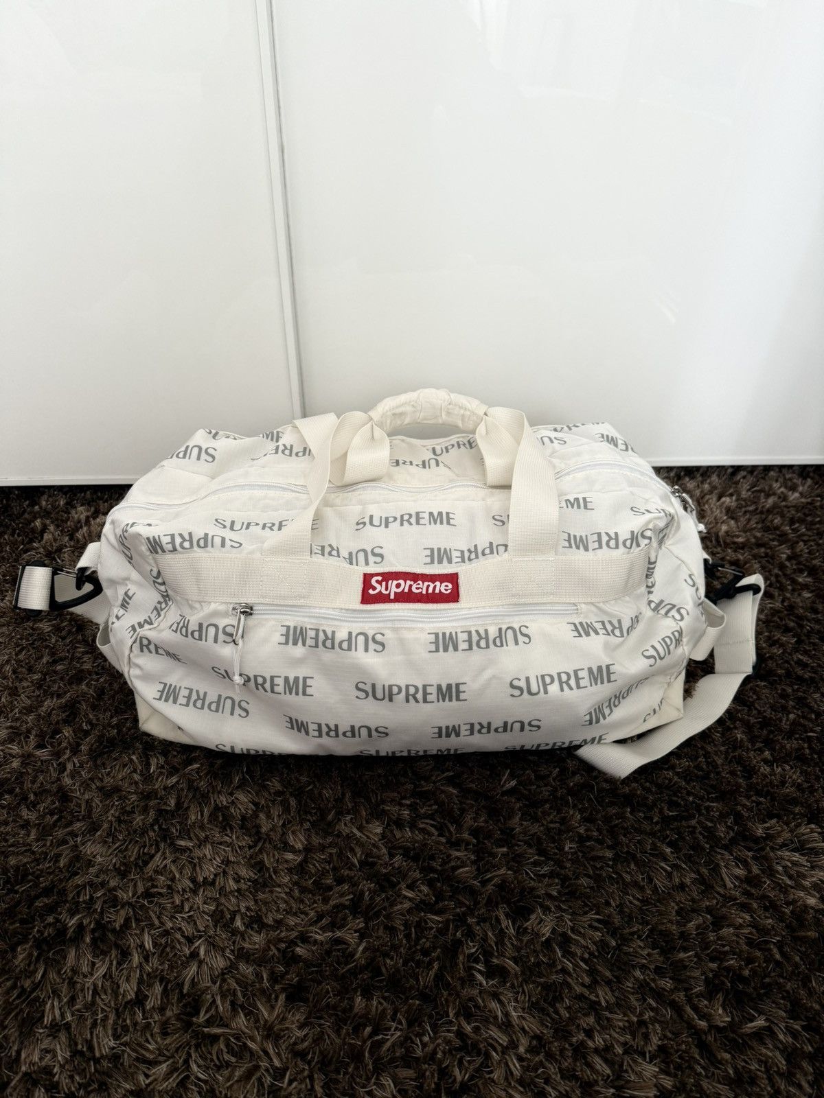Supreme Supreme SS24 3M Reflective Duffle Bag | Grailed