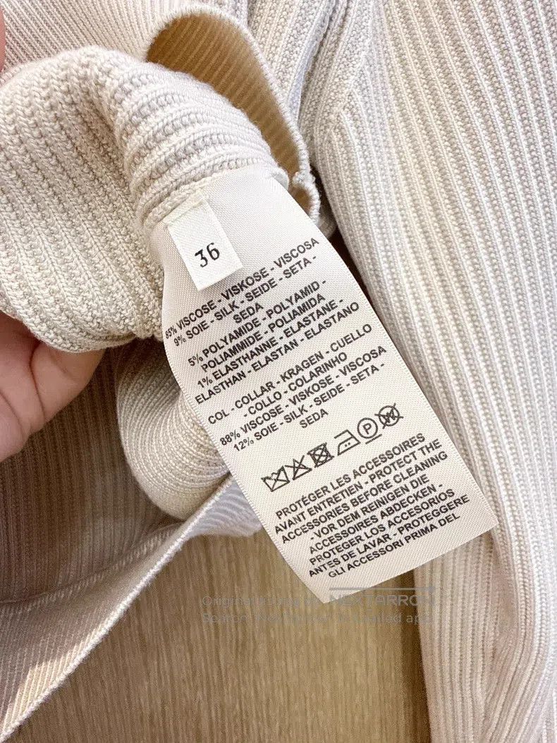 Hermes Hermes Beige V-neck Zip Long Sleeve Knit Cardigan Jacket F Size XS / US 0-2 / IT 36-38 - 5 Thumbnail